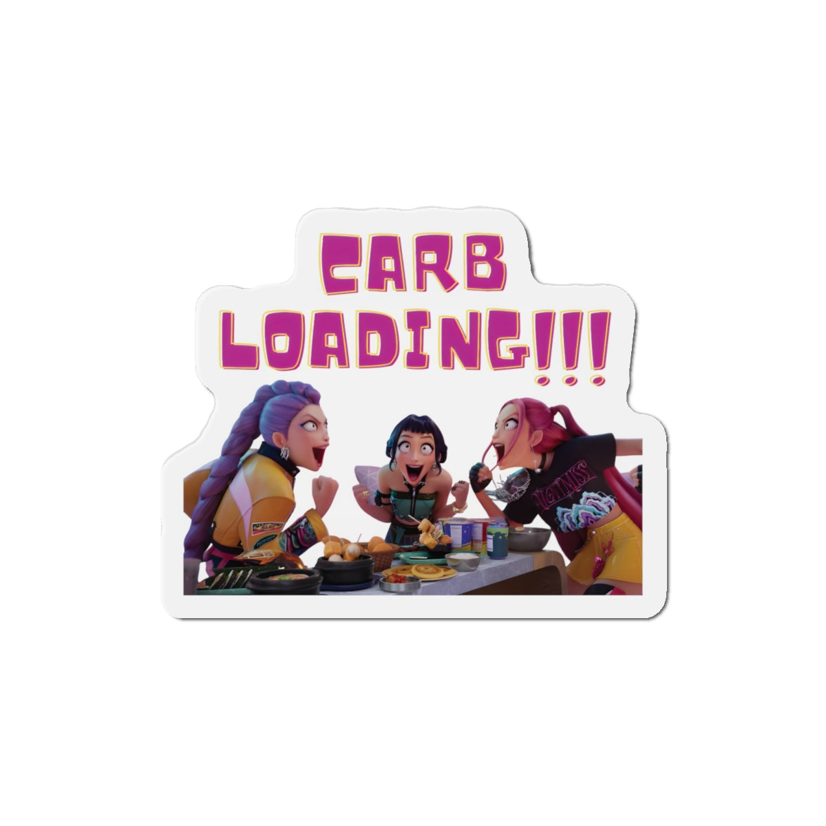 Kpop Demon Hunters Huntrix Rumi Mira Zoey Carb Loading Magnet