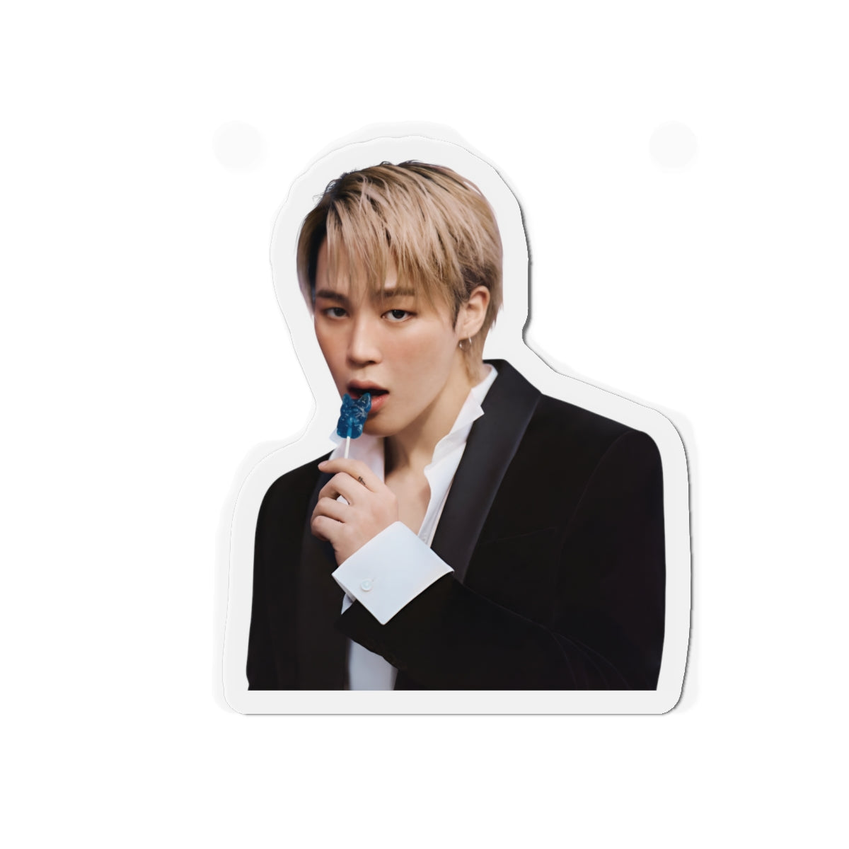 BTS Park Jimin Dior Photoshoot Eating a Sucker Magnet