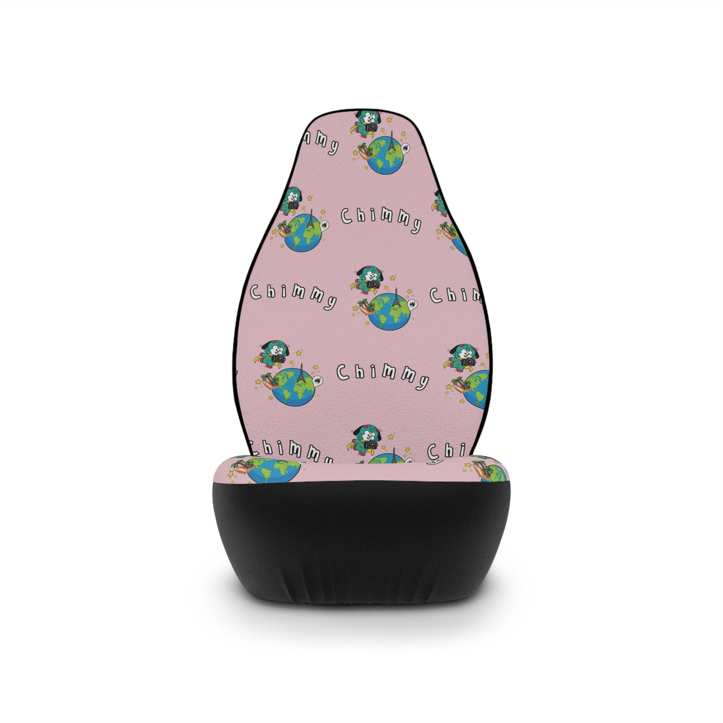 BT21 Chimmy Pink Car Seat Cover Pattern Design - Identical Set of 2