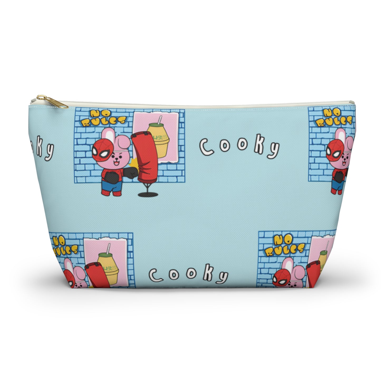BT21 Cooky Blue Pattern Travel Bag