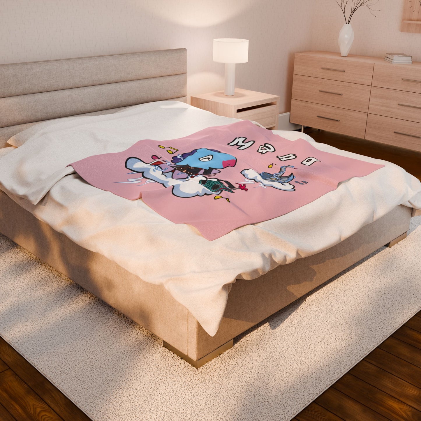 Pink Mang Blanket - BT21 Single Design