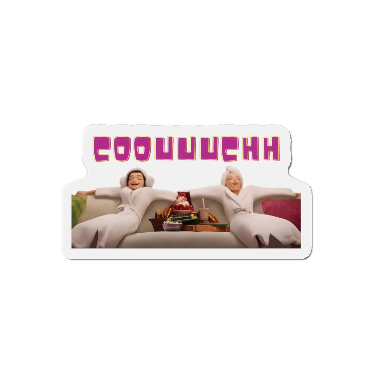 Kpop Demon Hunters Huntrix Mira And Zoey Couch Magnet