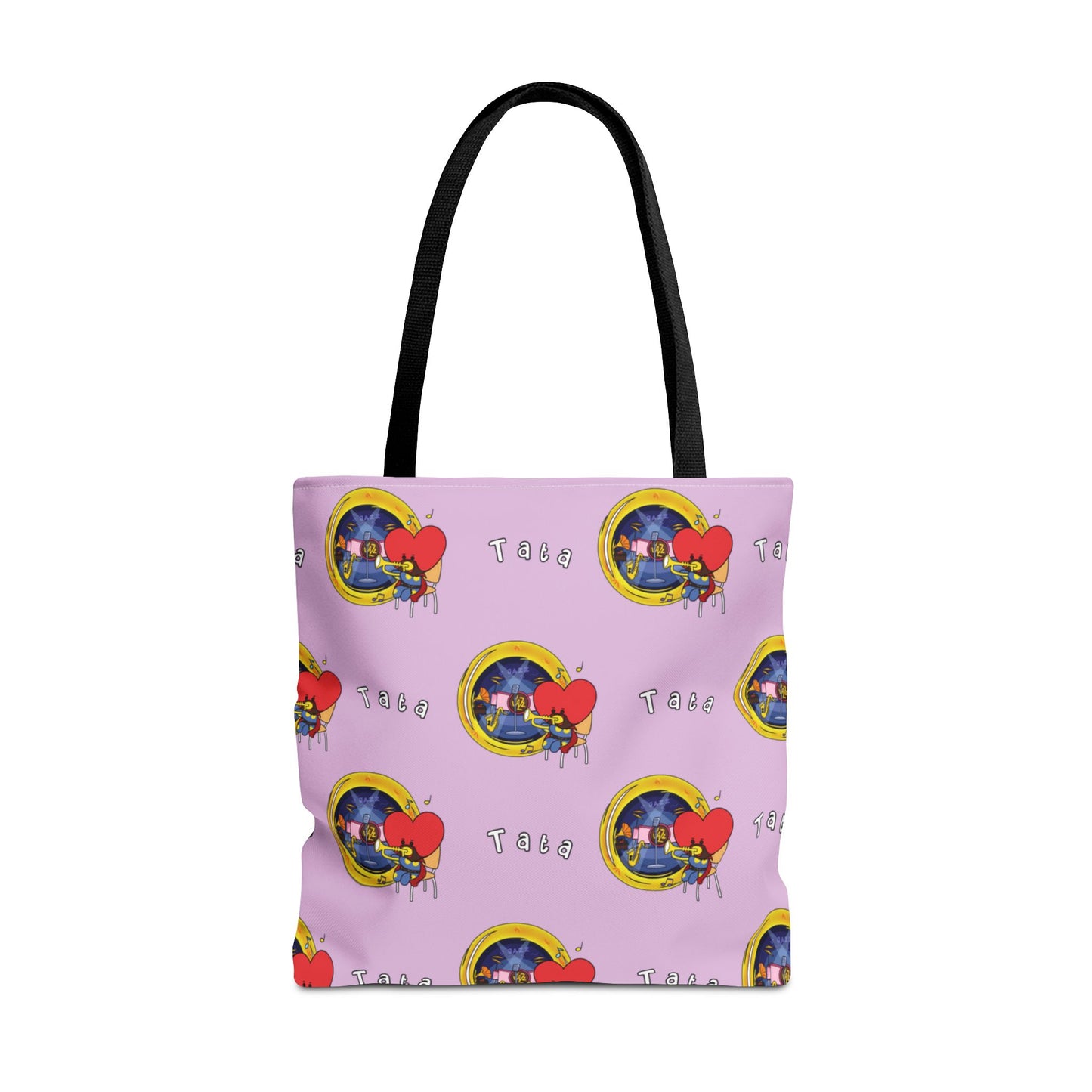 BT21 Tata Purple Tote Bag Pattern Design