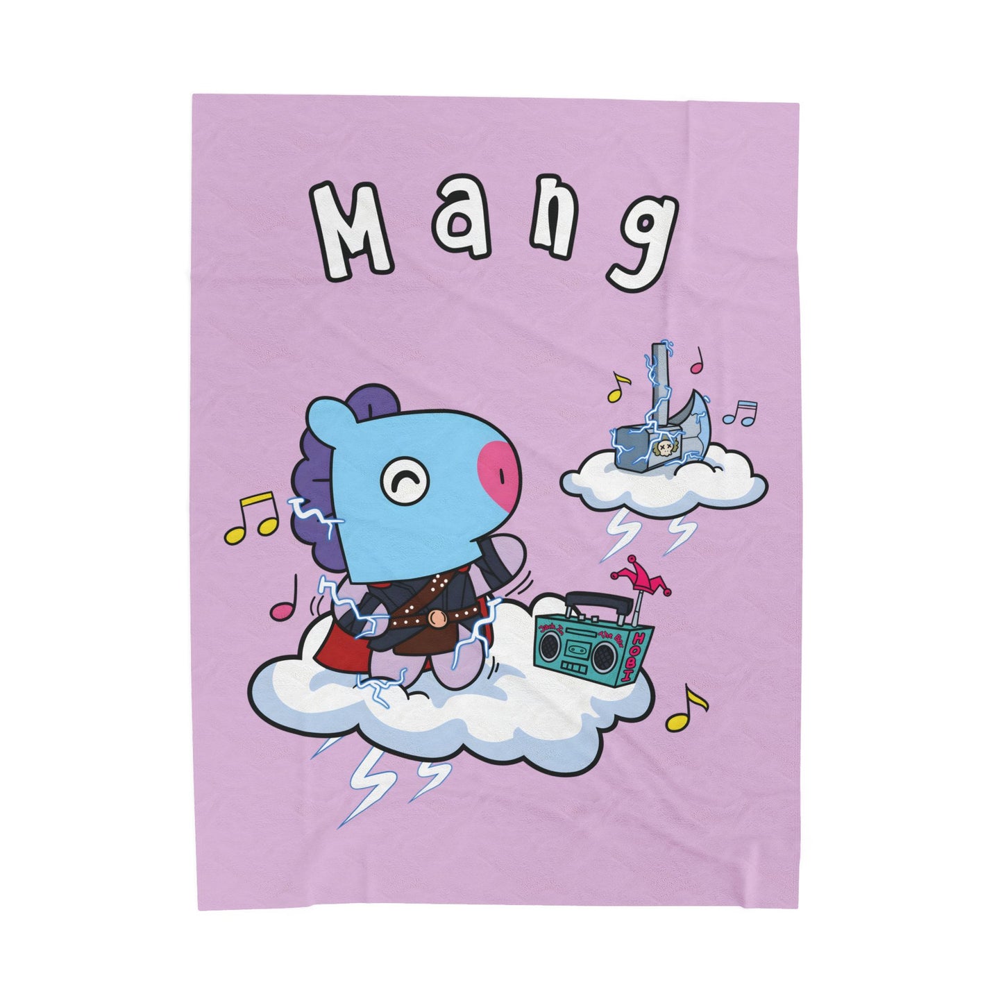 Purple Mang Blanket - BT21 Single Design