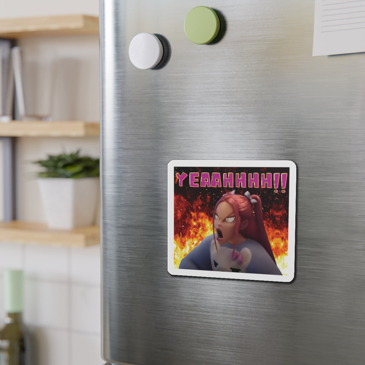 Kpop Demon Hunters Huntrix Mira YEAHHH Funny Face Magnet Pose 2