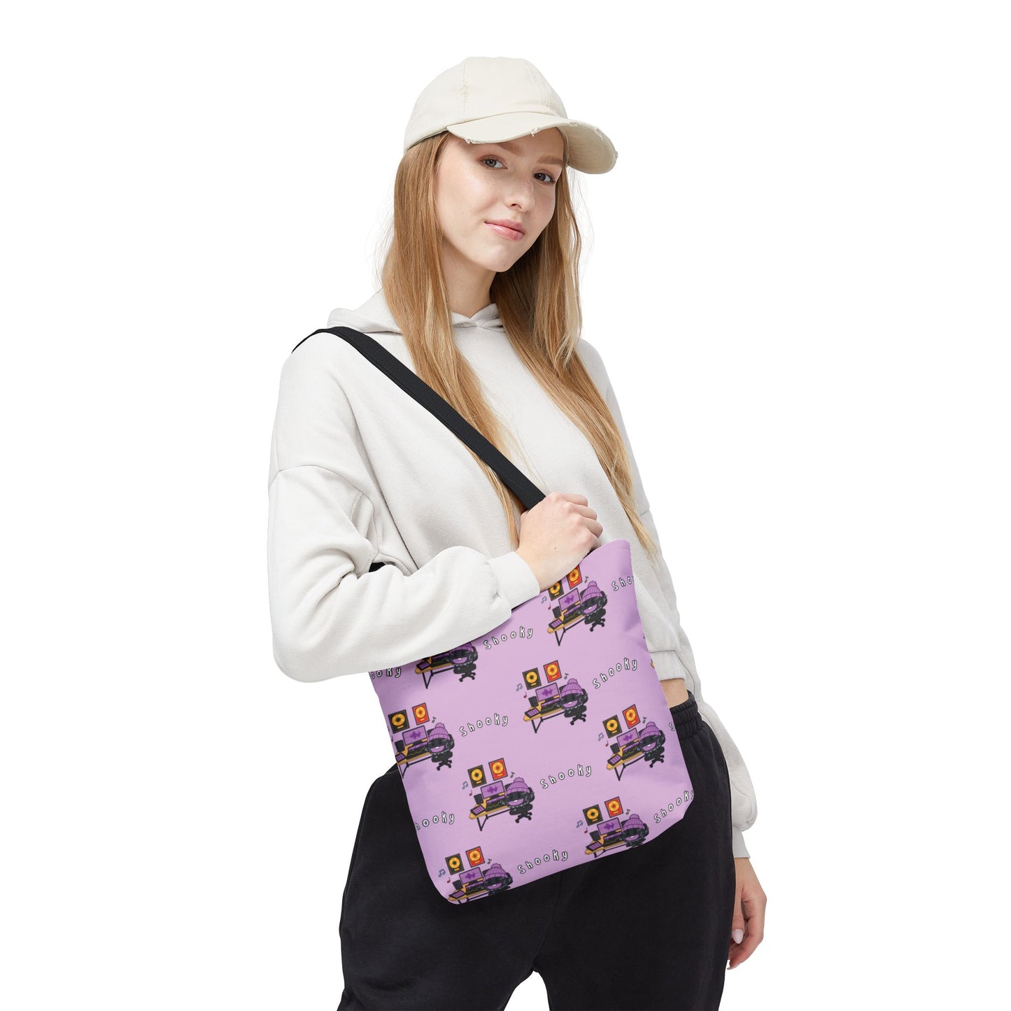 BT21 Shooky Purple Tote Bag Pattern Design