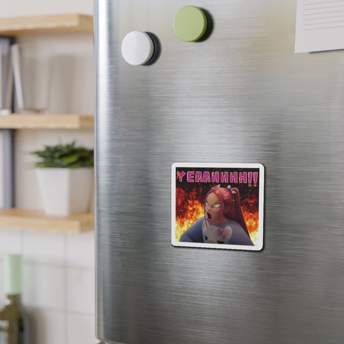 Kpop Demon Hunters Huntrix Mira YEAHHH Funny Face Magnet Pose 2