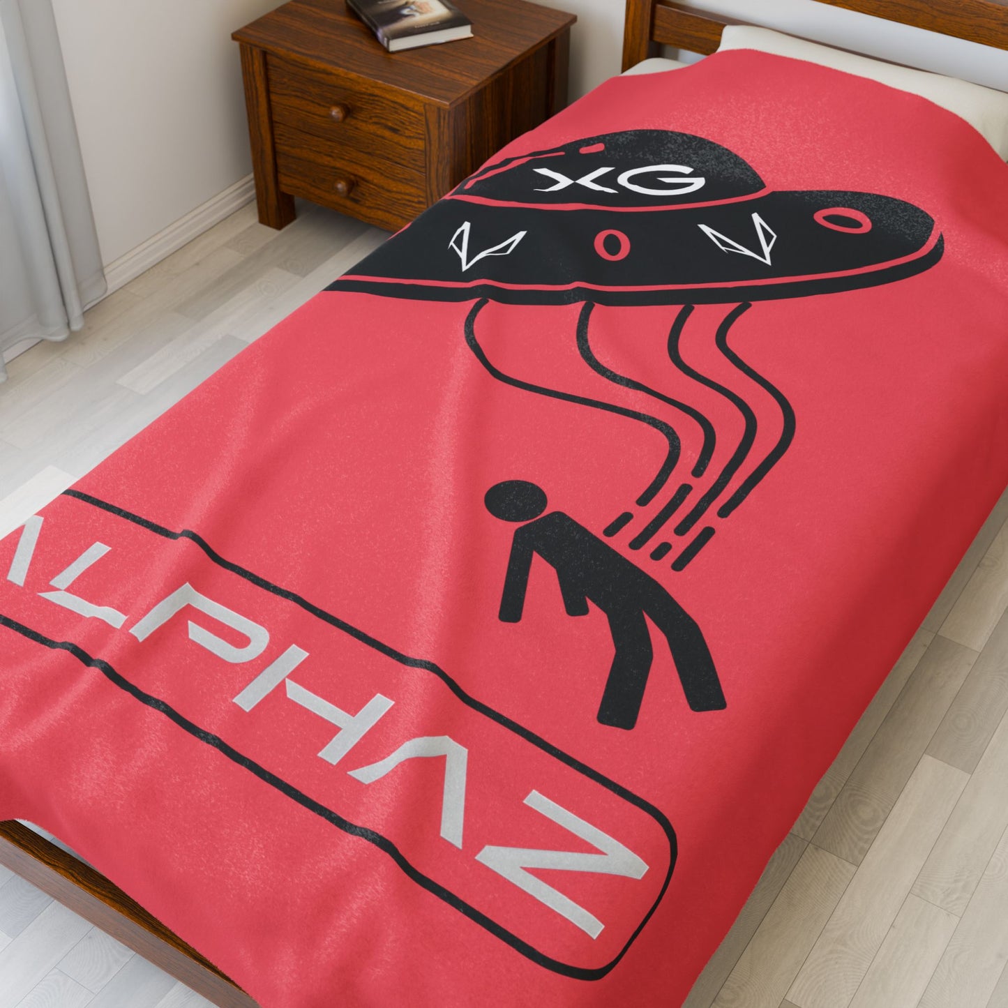 Red XG Maya Spaceship Blanket