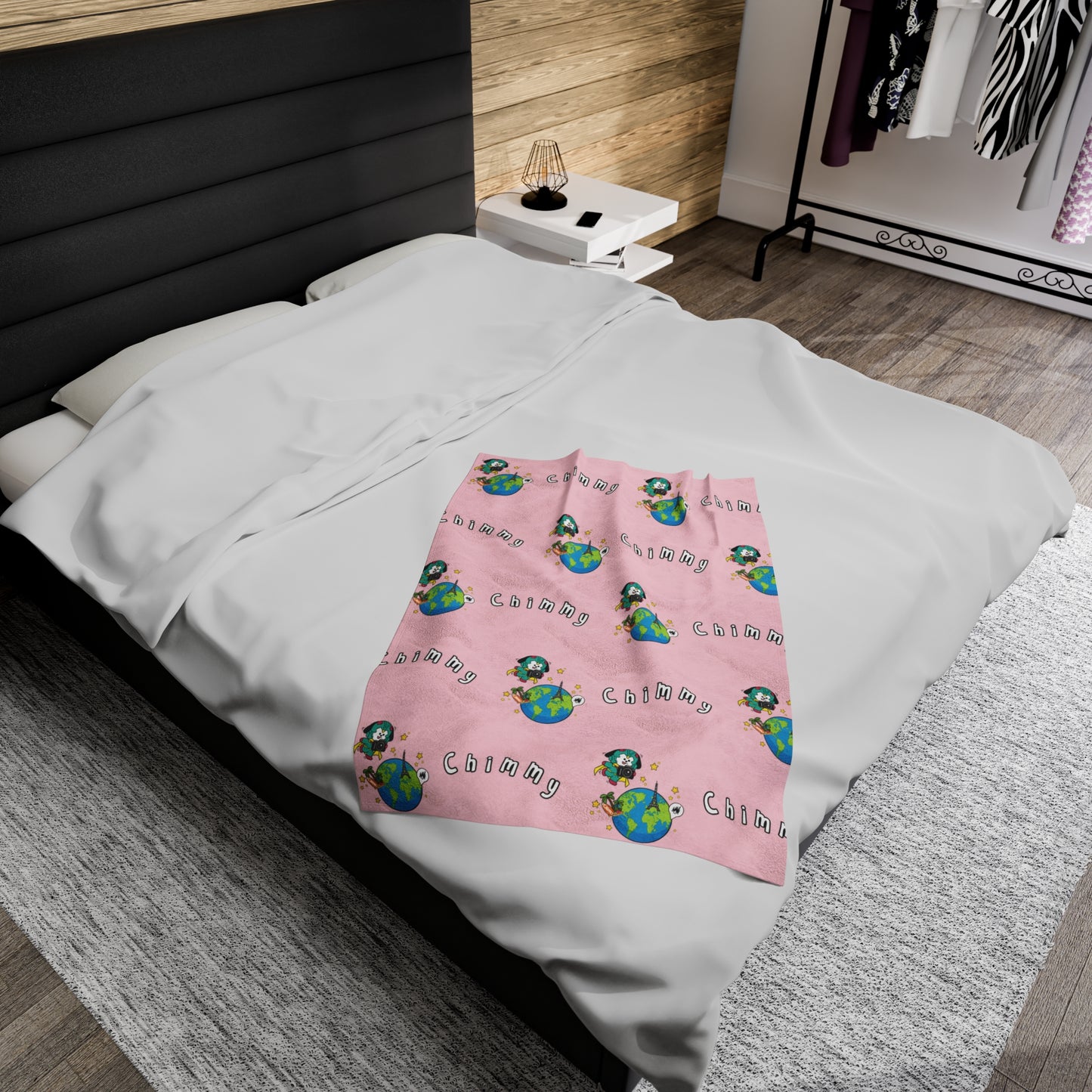 Pink Chimmy Blanket - BT21 Pattern Design