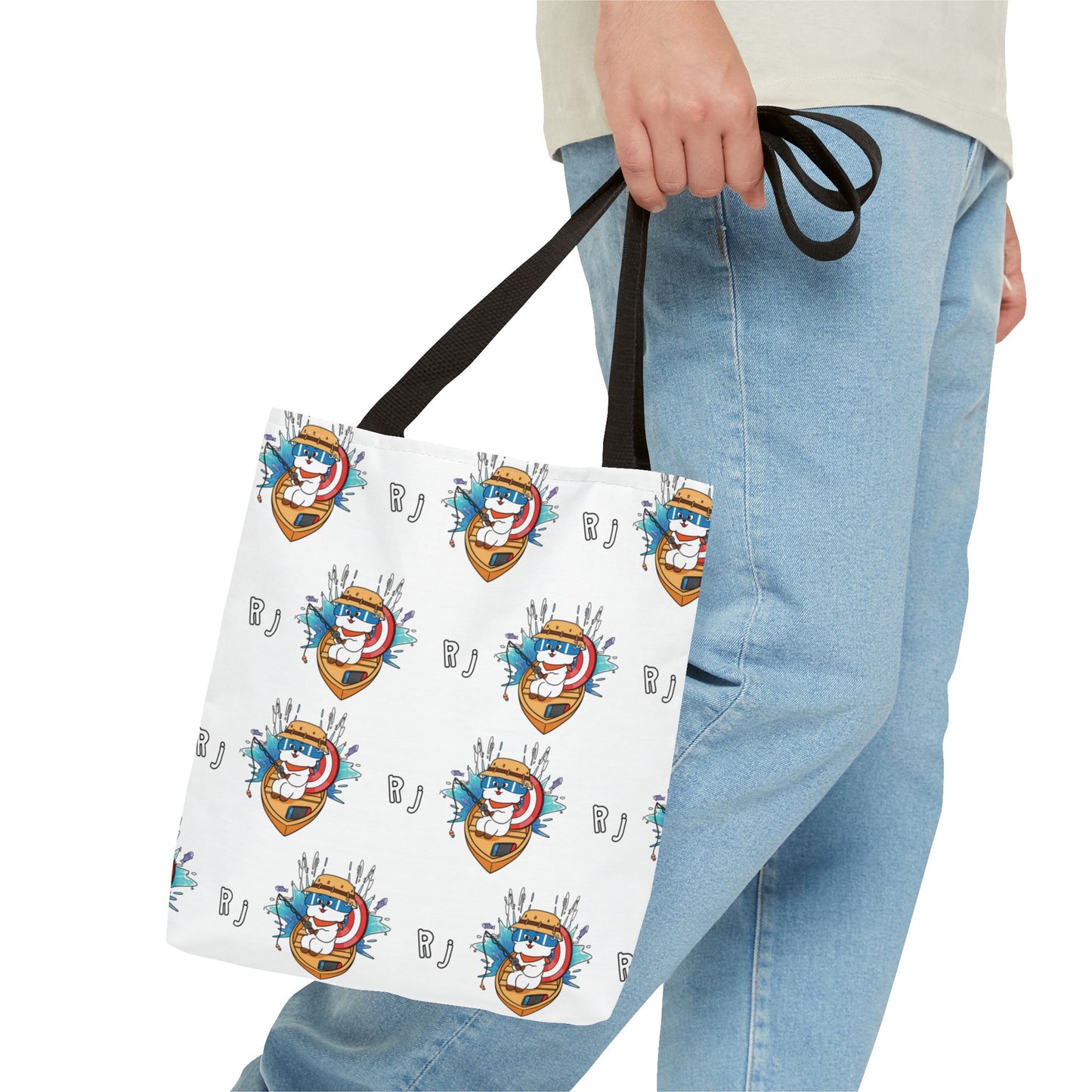 BT21 RJ White Tote Bag Pattern Design