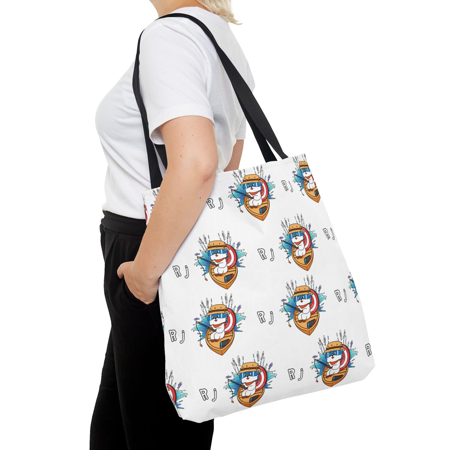 BT21 RJ White Tote Bag Pattern Design