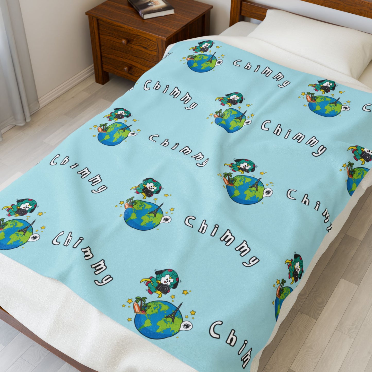 Blue Chimmy Blanket - BT21 Pattern Design