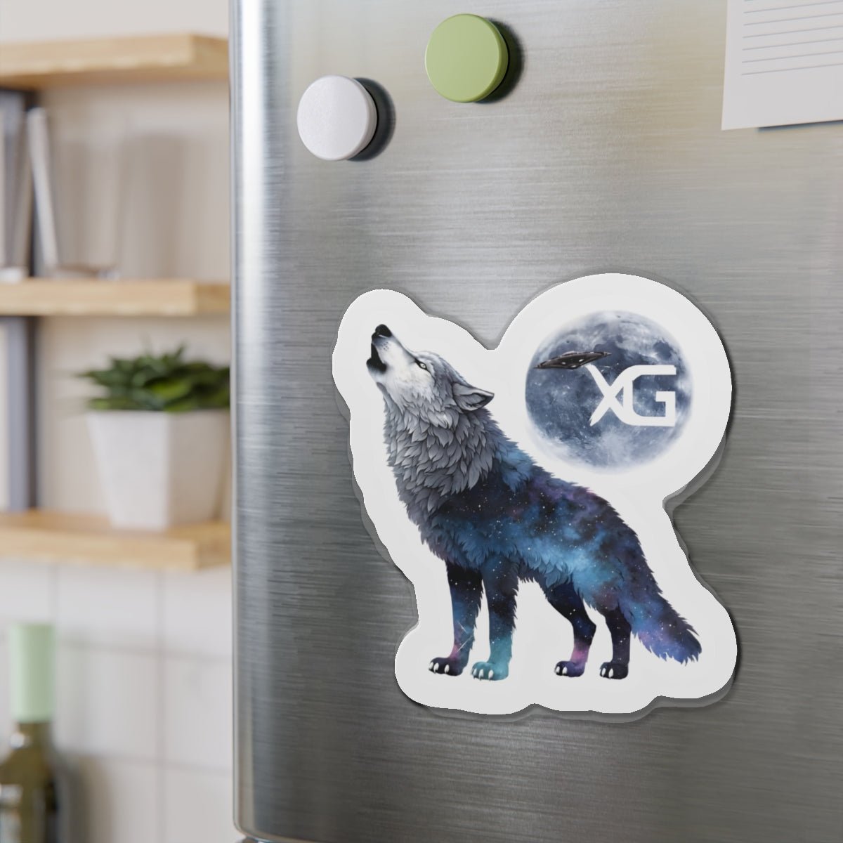 XG Alphaz Merch Wolf Howling at the Moon Magnet