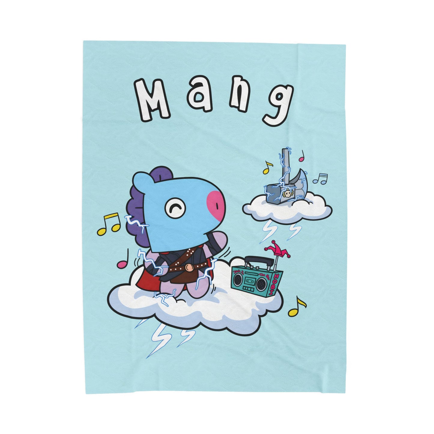 Blue Mang Blanket - BT21 Single Design