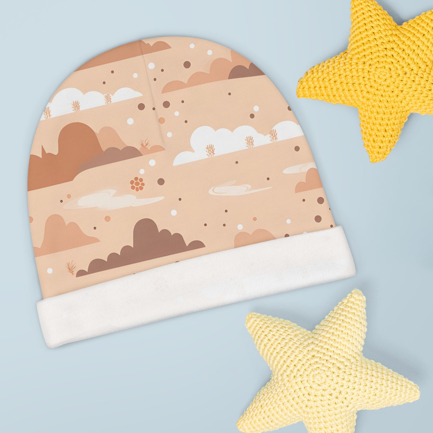 Baby Beanie Hat Desert Clouds Design
