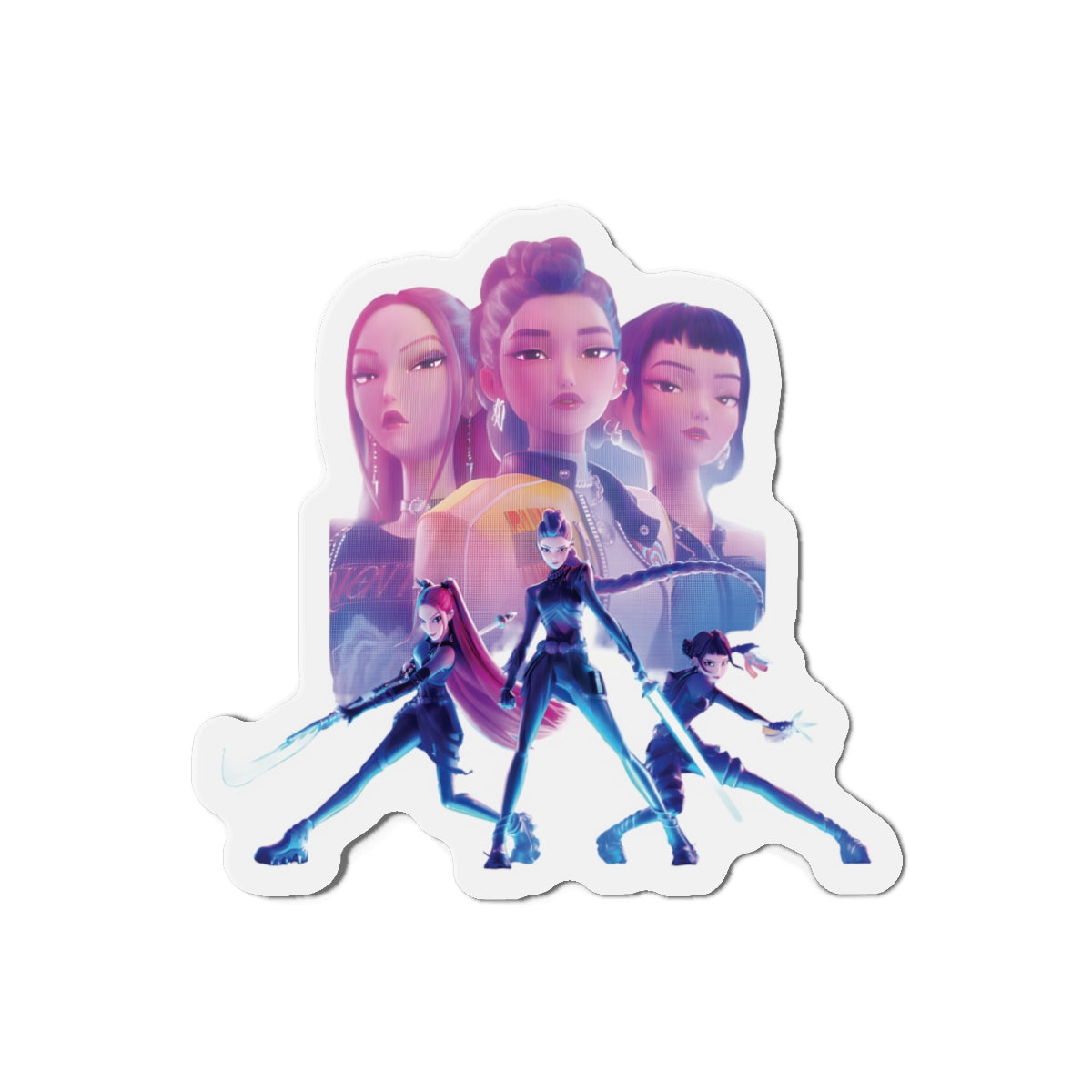 Kpop Demon Hunters Huntrix Rumi Mira Zoey Hunting Outfit Magnet