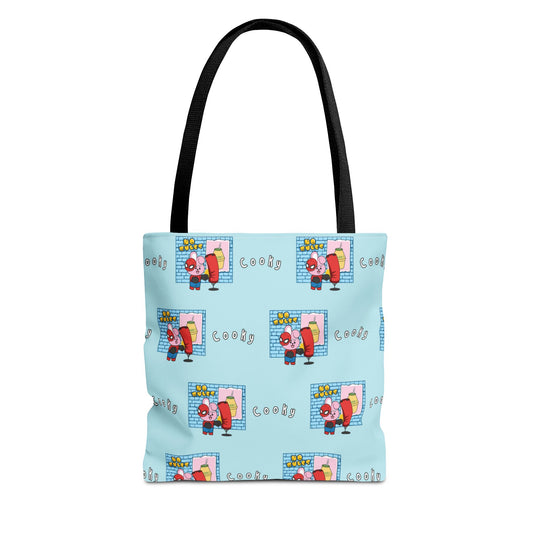 BT21 Cooky Blue Tote Bag Pattern Design