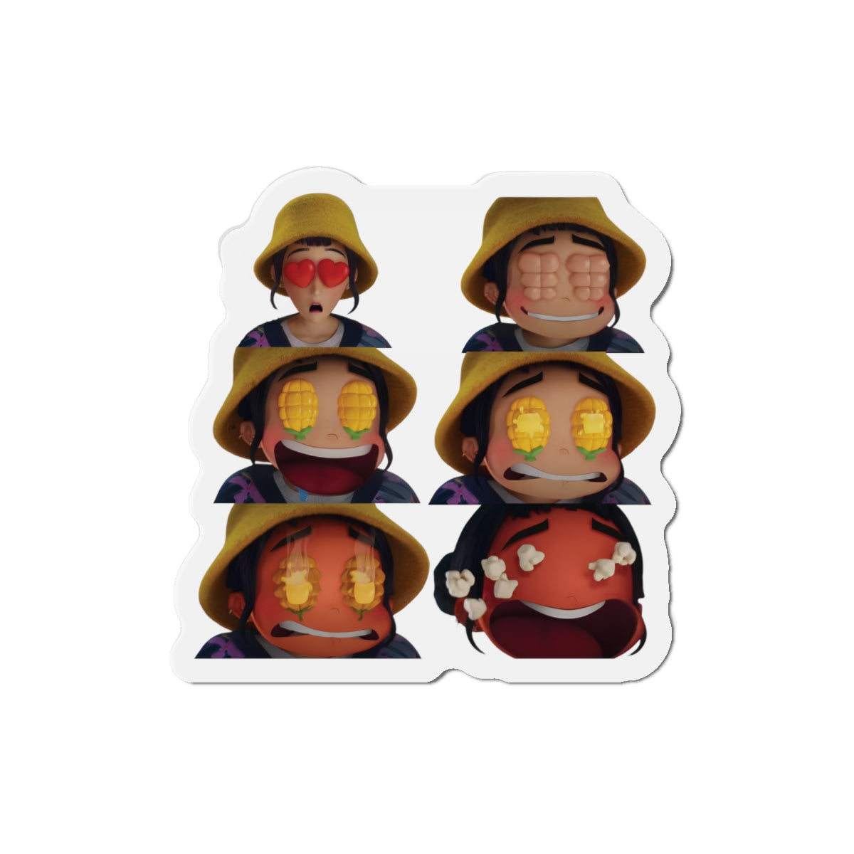 Kpop Demon Hunters Huntrix Zoey Popcorn Eyes Sequence Magnet