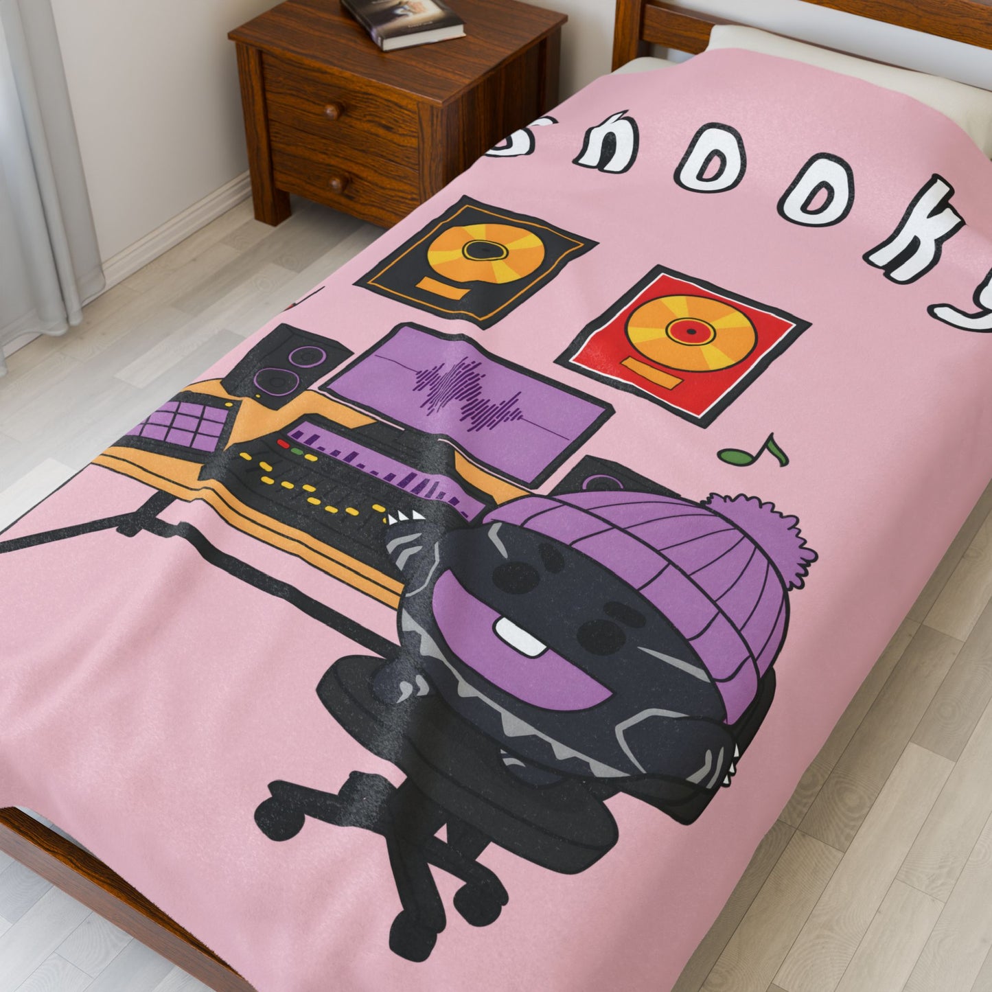 Pink Shooky Blanket - BT21 Single Design