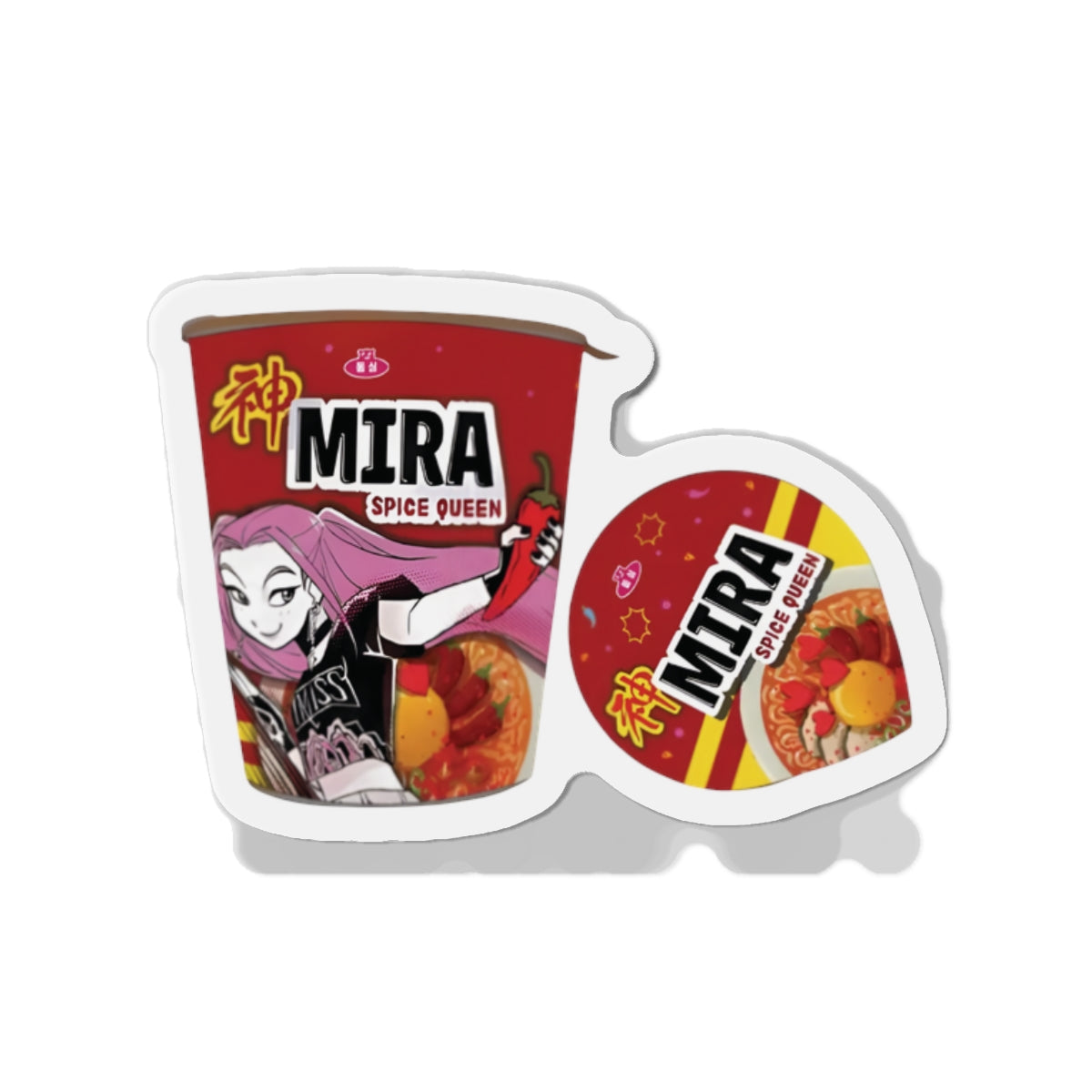 Kpop Demon Hunters Huntrix Mira Ramen Cup Magnet