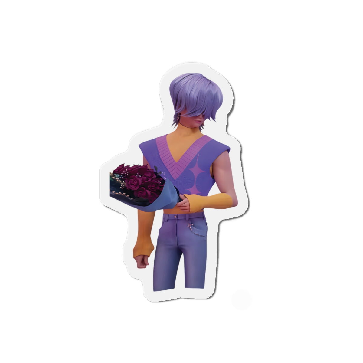 Kpop Demon Hunters Saja Boys Mystery Saja Holding Flowers Magnet