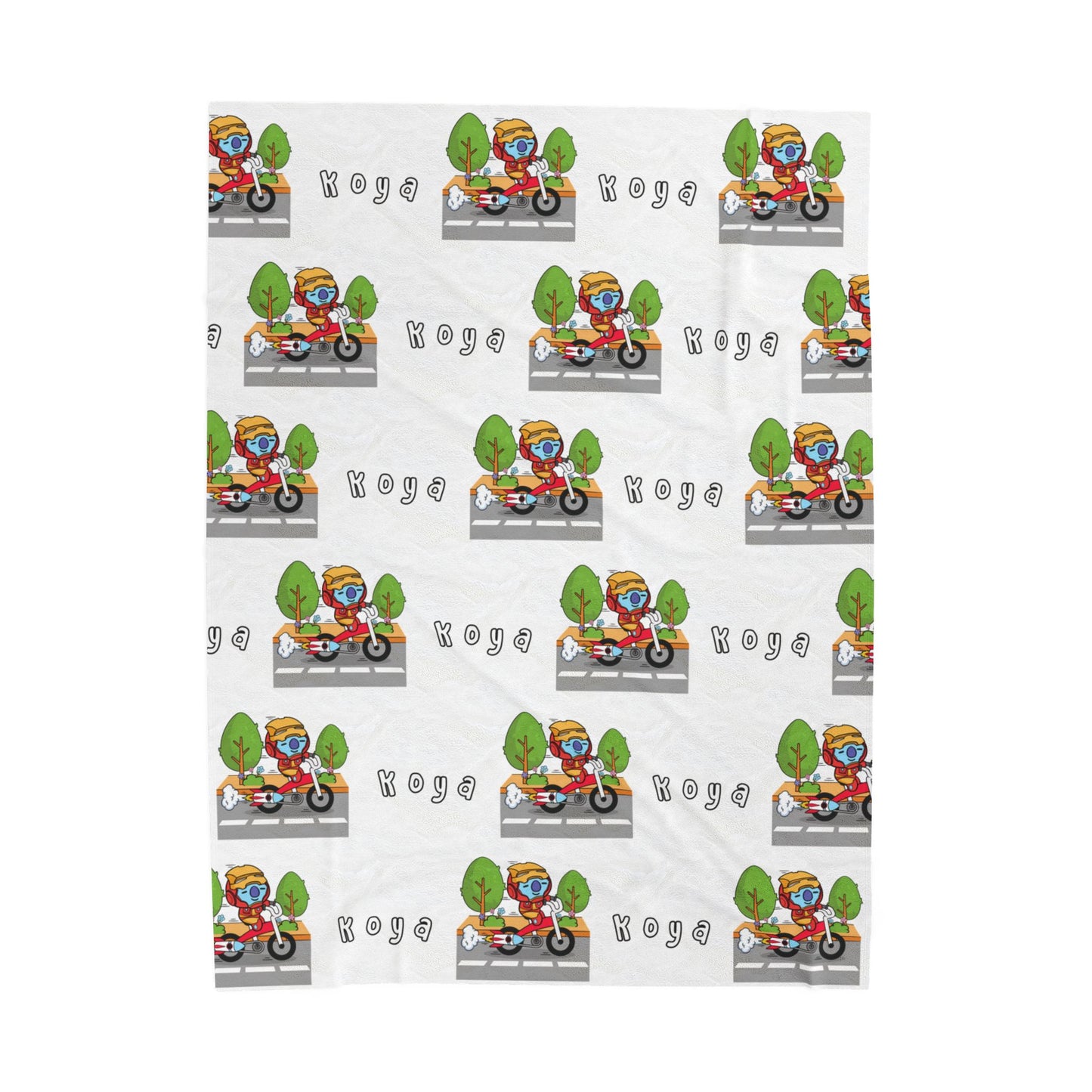 White Koya Blanket - BT21 Pattern Design