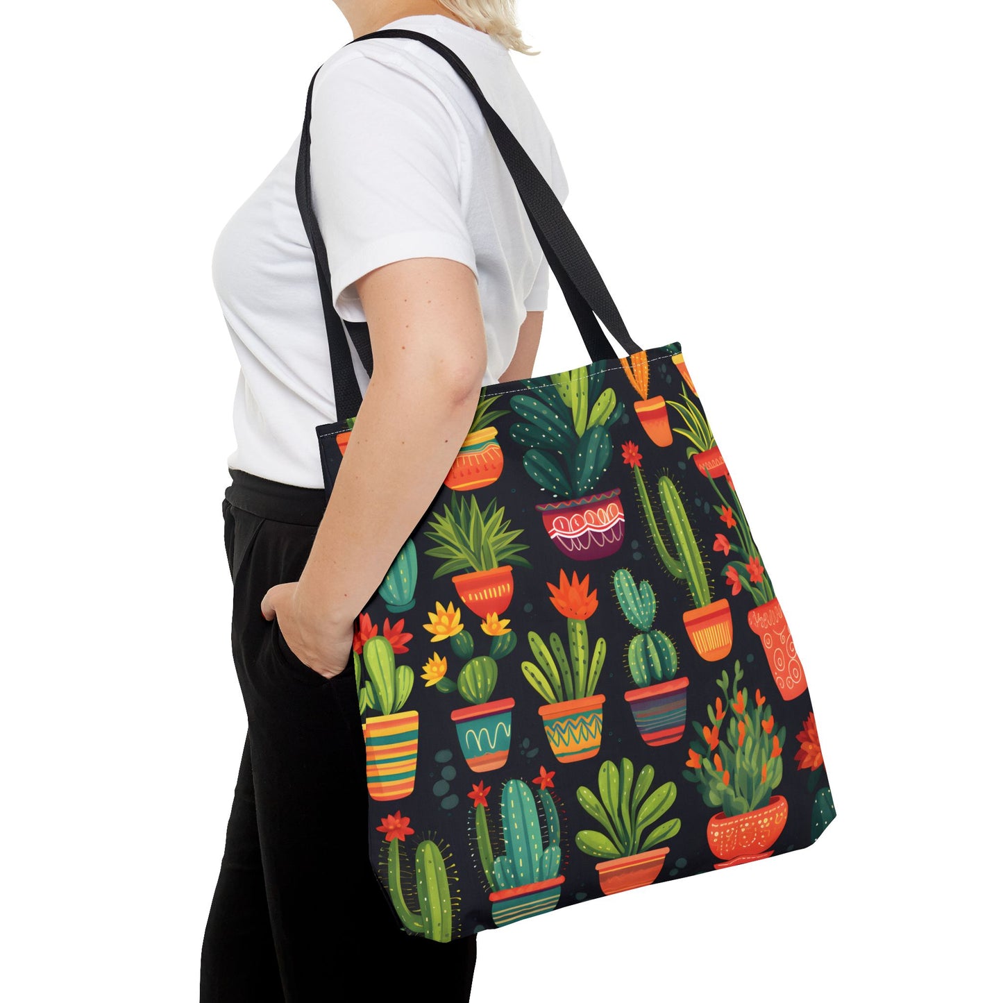Cactus Pattern Tote Bag Design 5