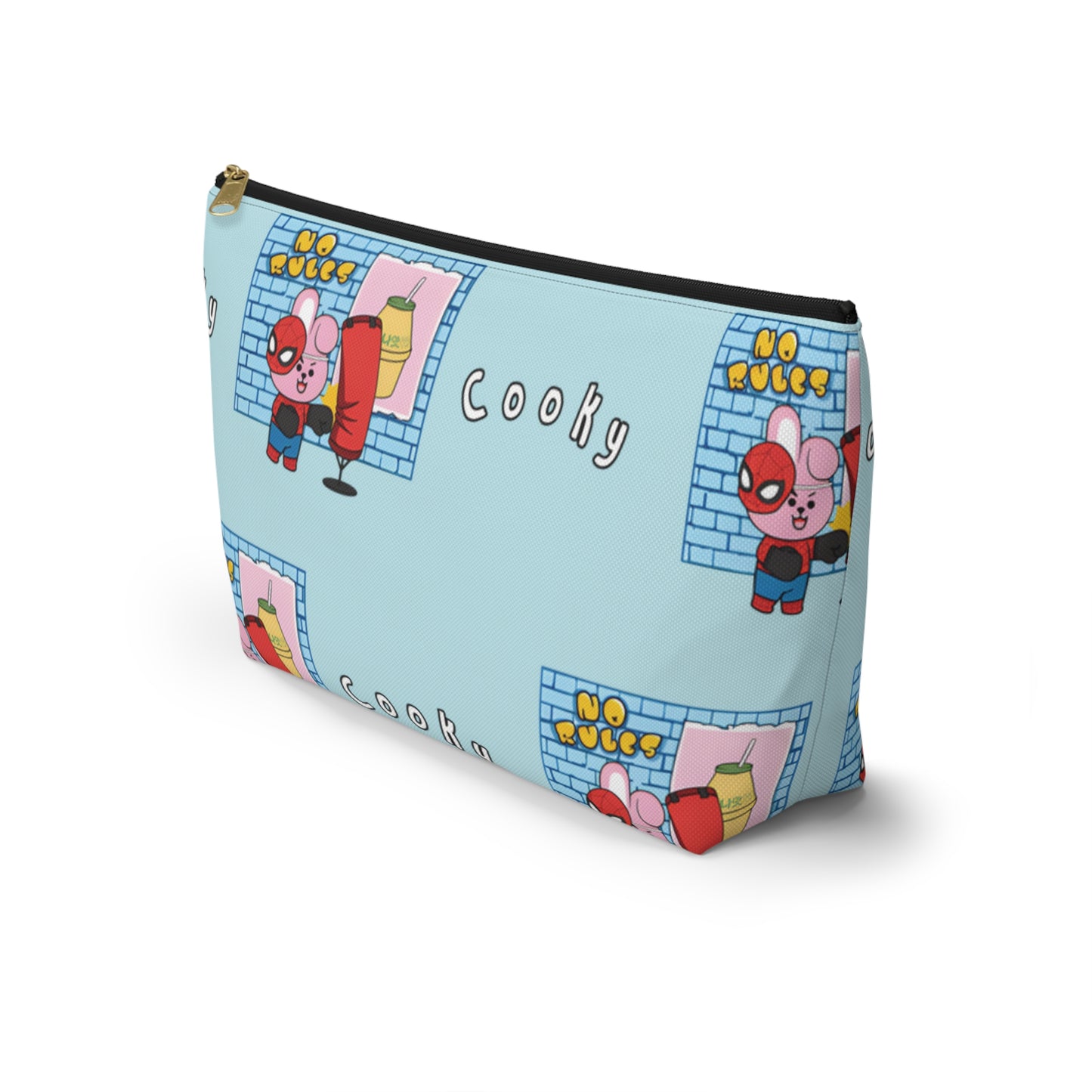 BT21 Cooky Blue Pattern Travel Bag