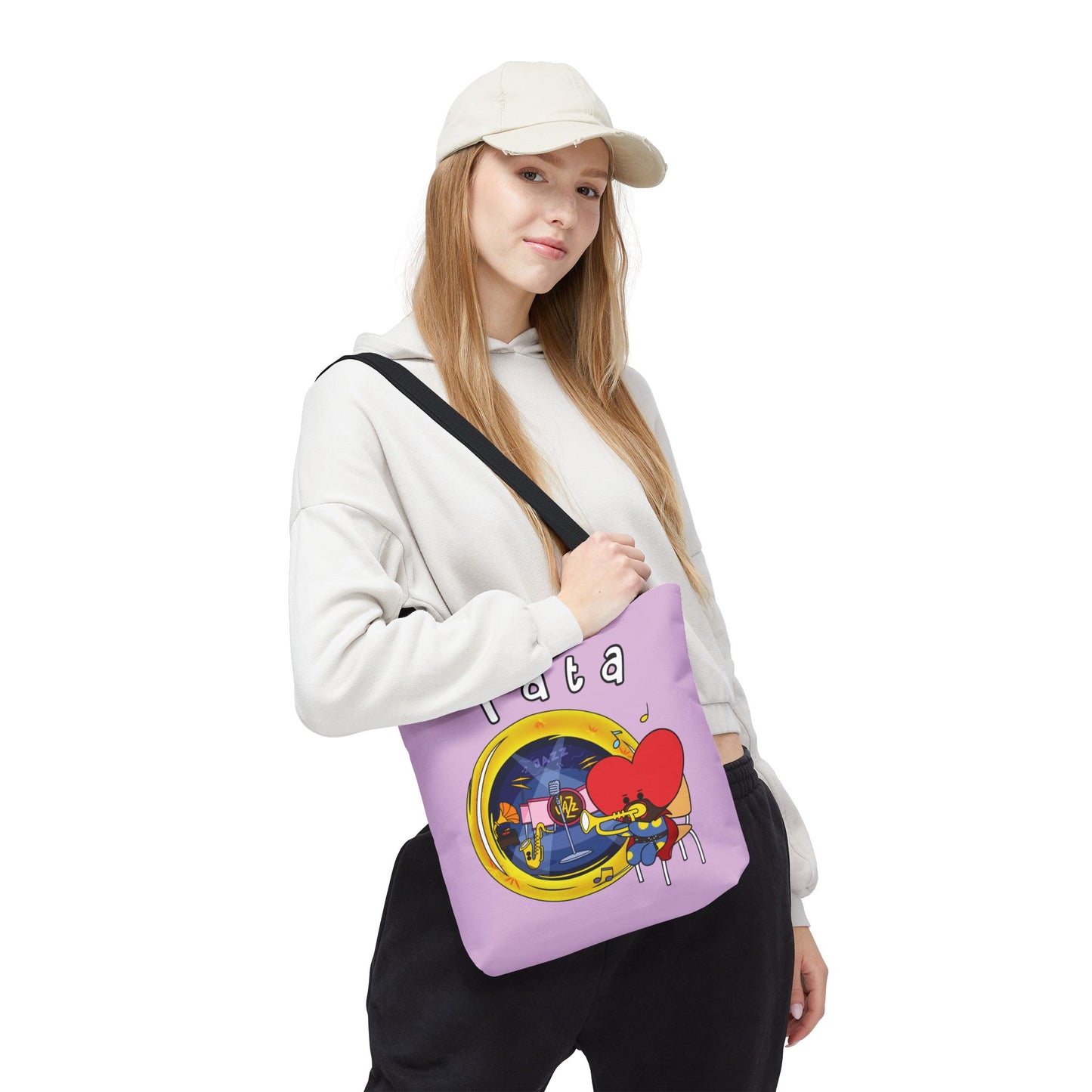 BT21 Tata Purple Tote Bag Single Design