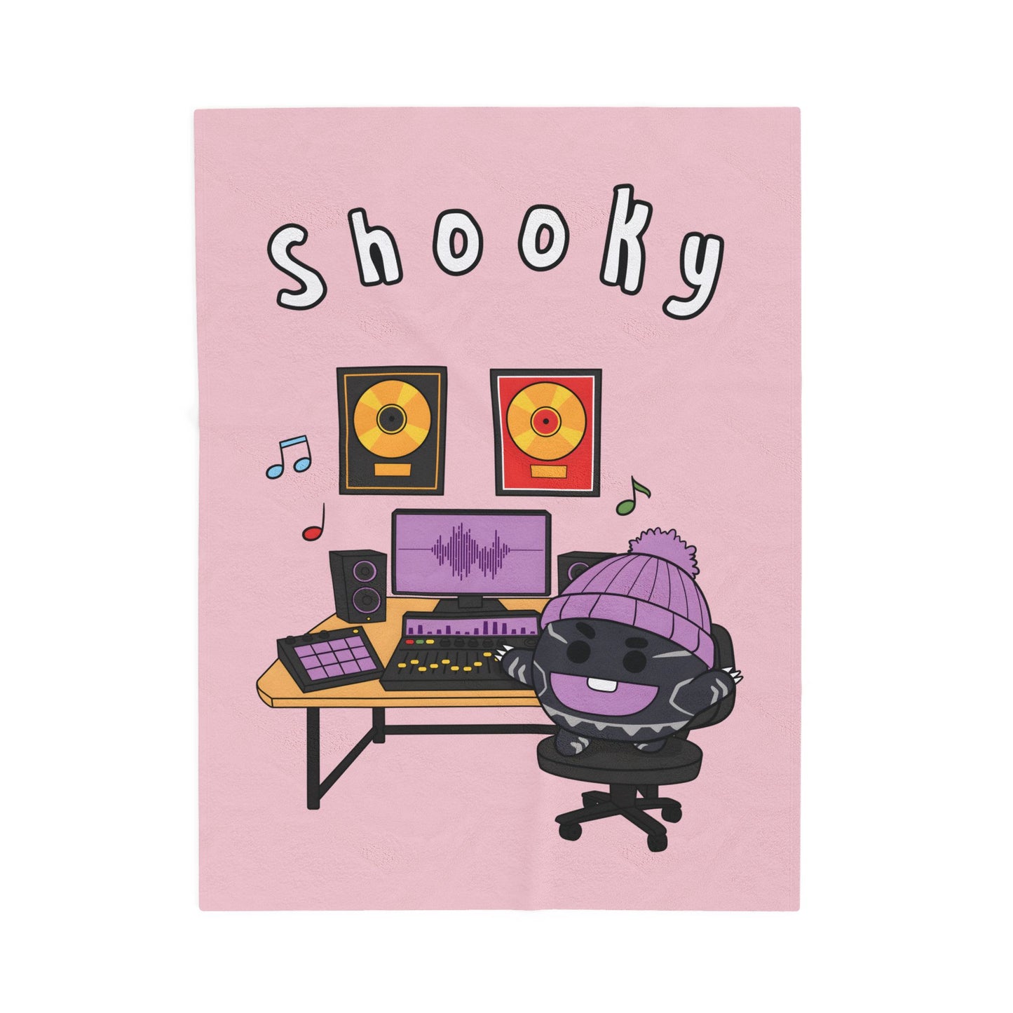 Pink Shooky Blanket - BT21 Single Design