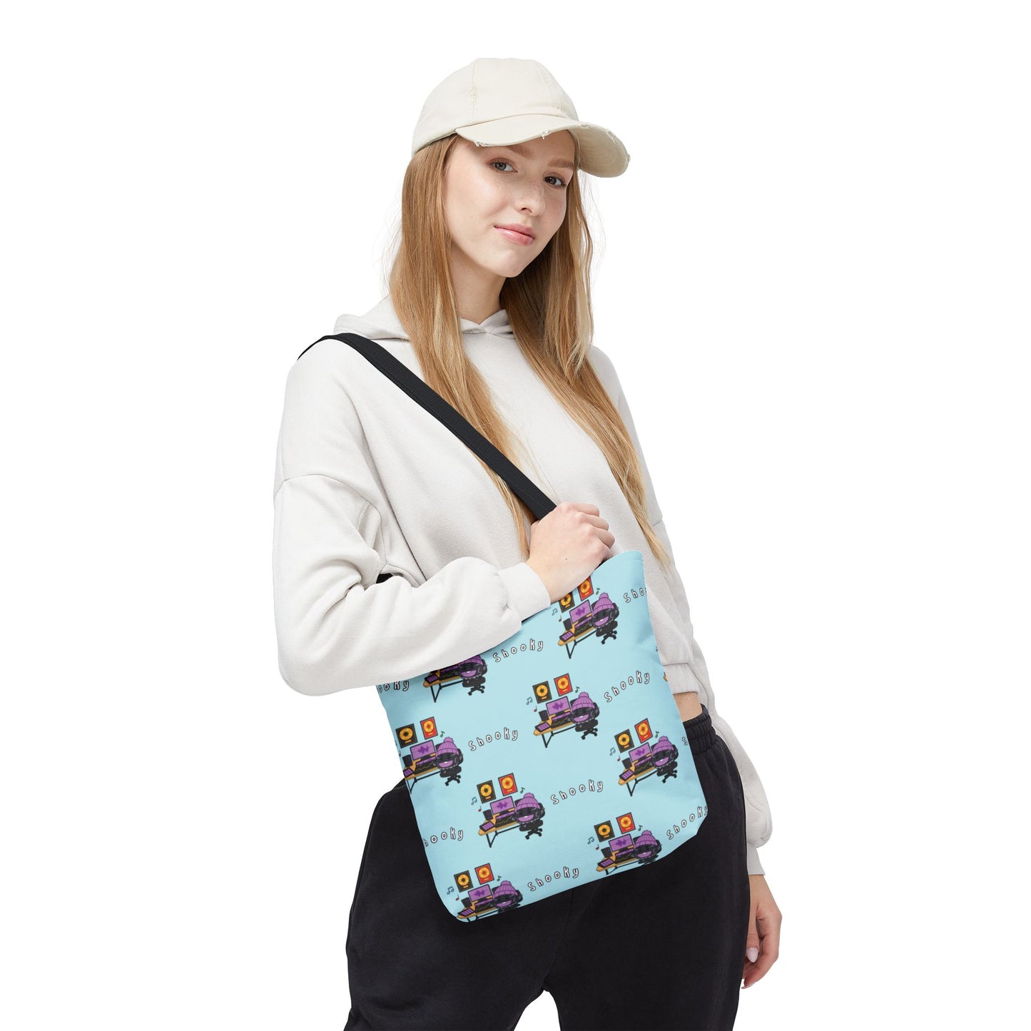 BT21 Shooky Blue Tote Bag Pattern Design