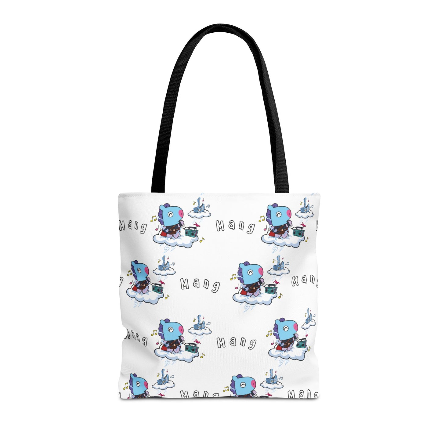 BT21 Mang White Tote Bag Pattern Design