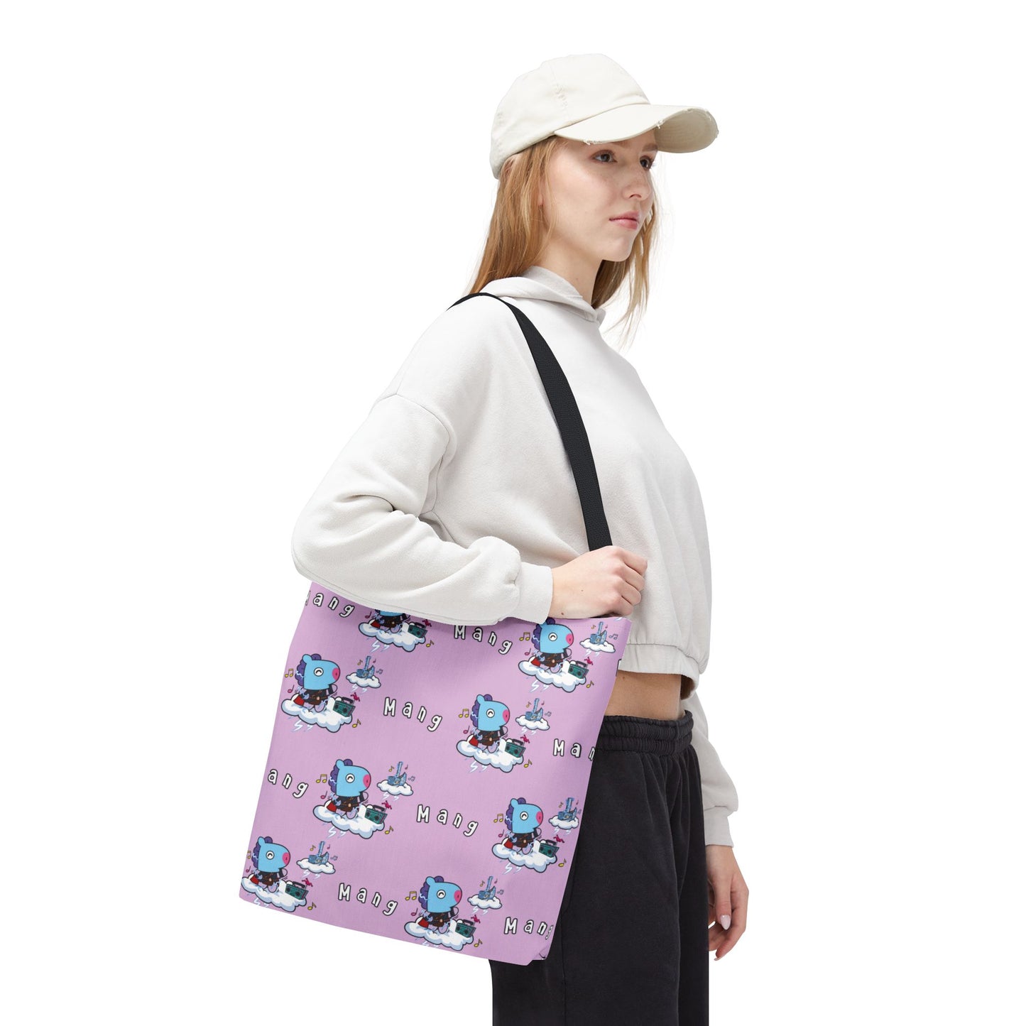 BT21 Mang Purple Tote Bag Pattern Design