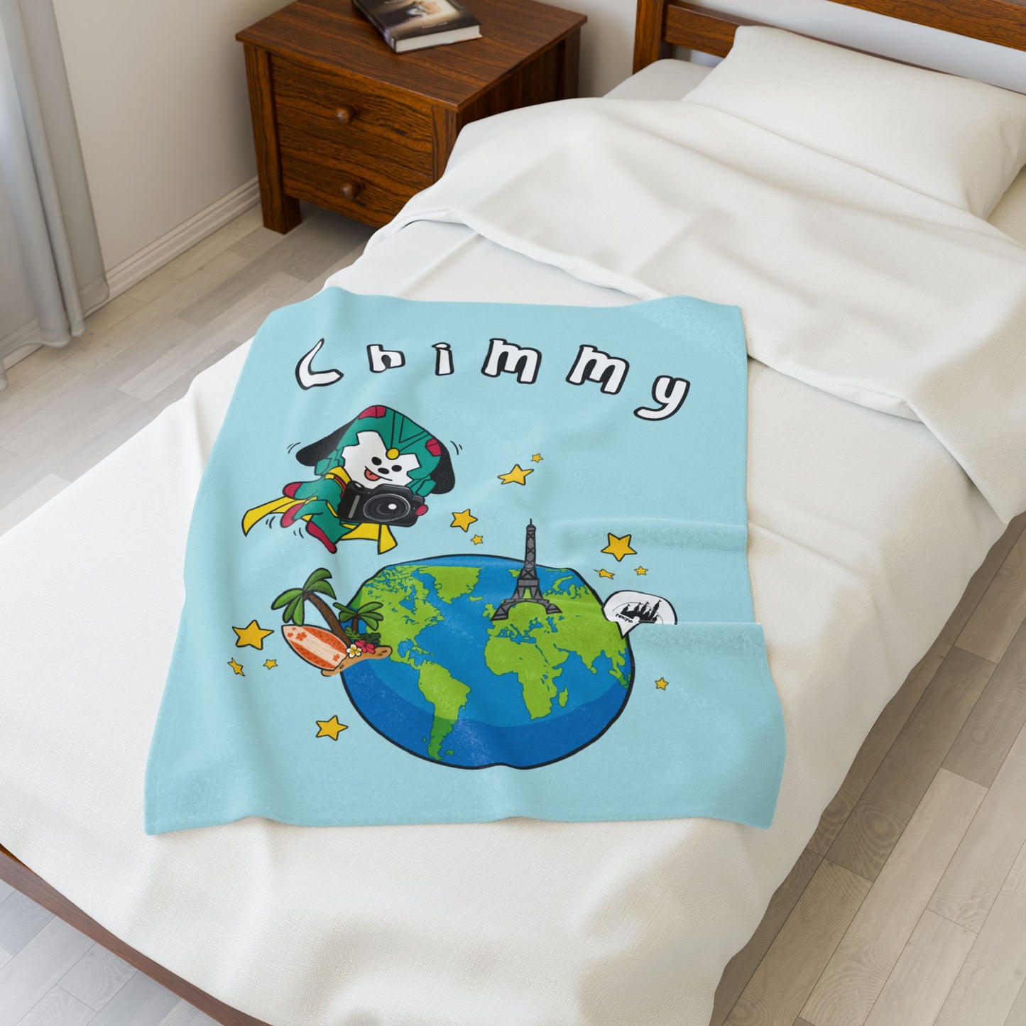 Blue Chimmy Blanket - BT21 Single Design