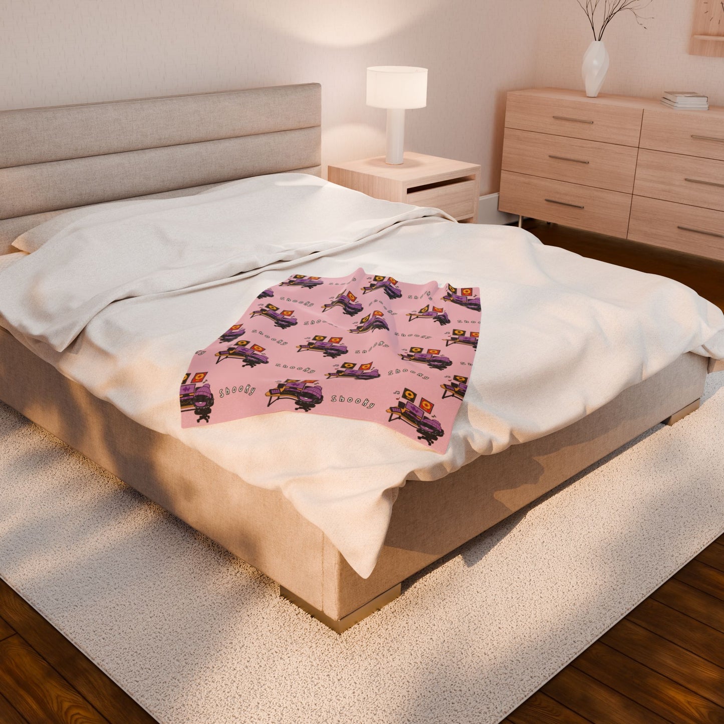 Pink Shooky Blanket - BT21 Pattern Design
