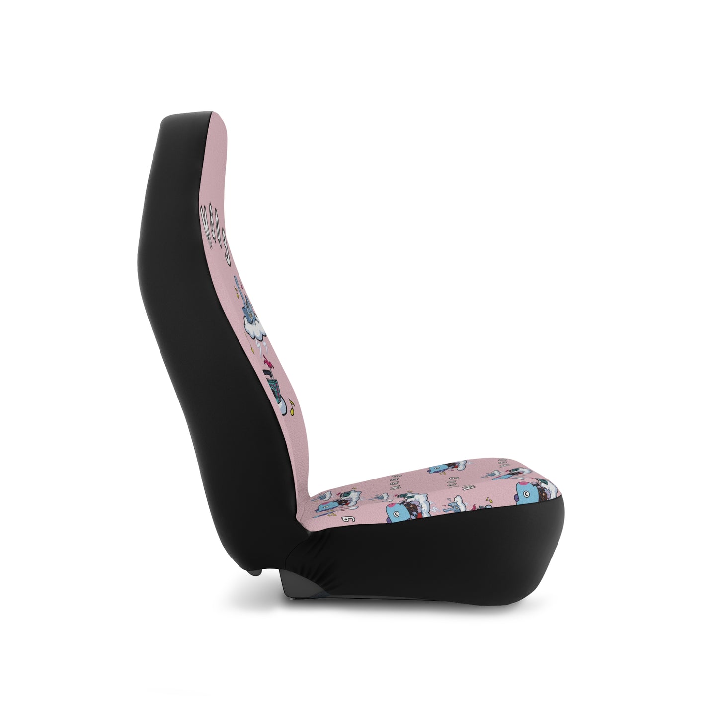 BT21 Mang Pink Car Seat Cover Single Pattern Combo Design - Identical Set of 2