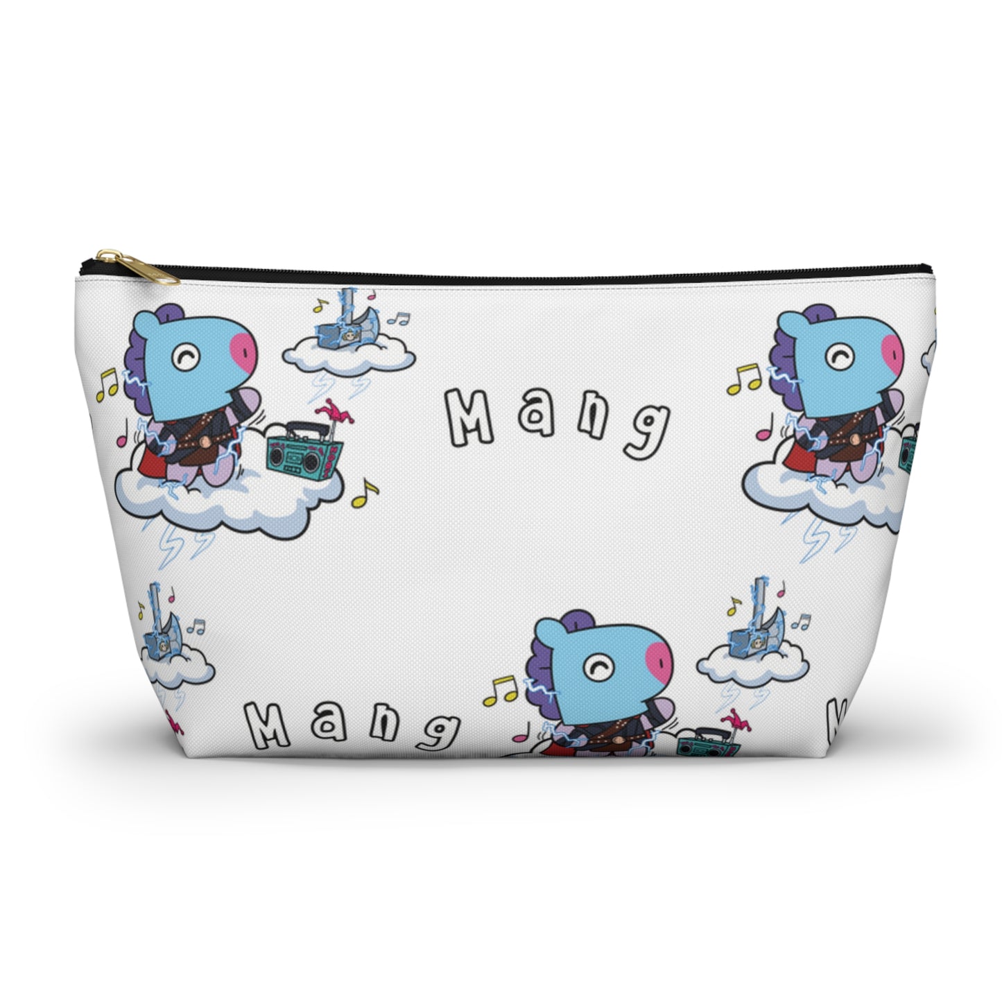 BT21 Mang White Pattern Travel Bag