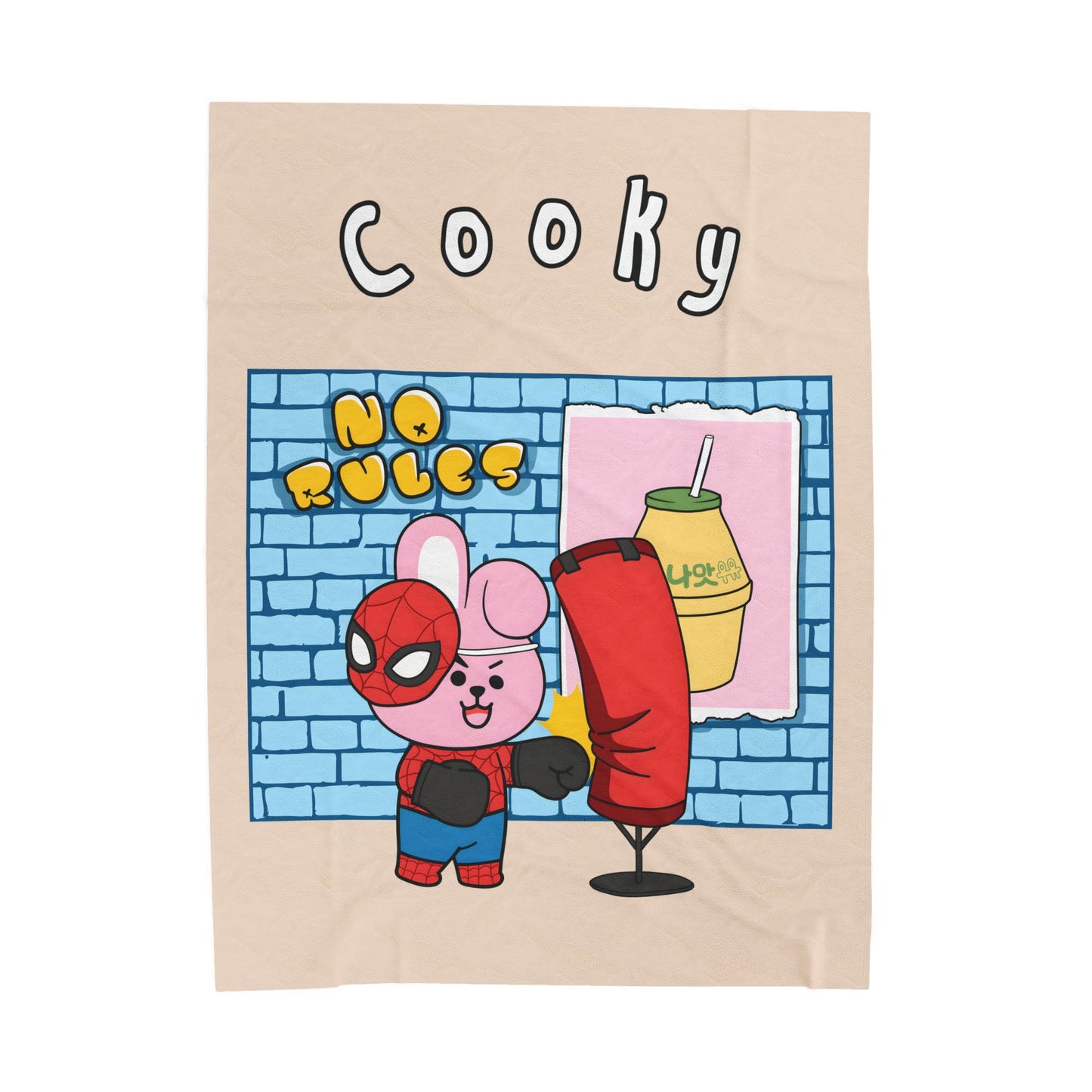 Beige Cooky Blanket - BT21 Single Design