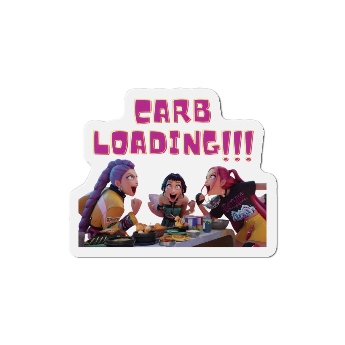 Kpop Demon Hunters Huntrix Rumi Mira Zoey Carb Loading Magnet