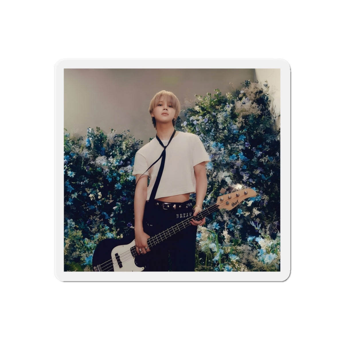BTS Park Jimin Muse Album Photoshoot Holding a Guitar Magnet