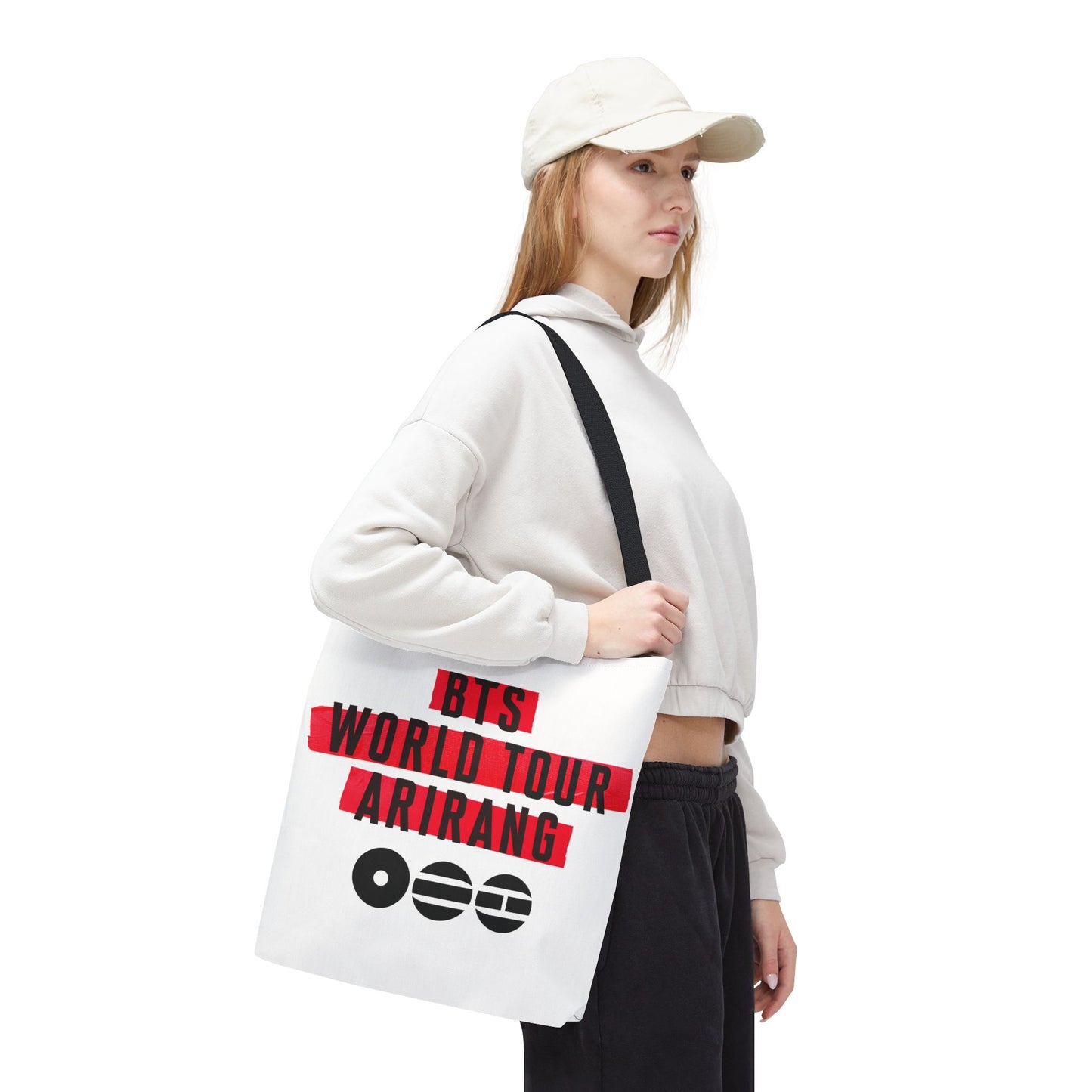BTS Arirang 2026 World Tour Logo Design 3 White Tote Bag