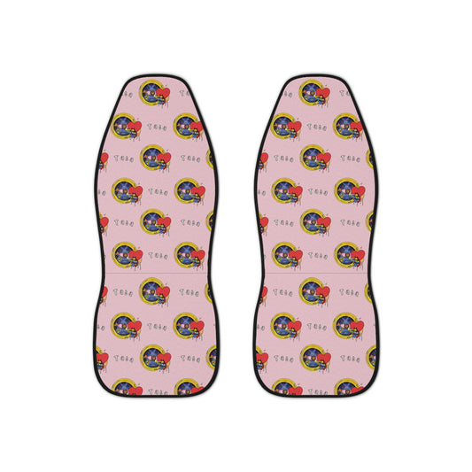 BT21 Tata Pink Car Seat Covers Pattern Design - Identical Set of 2