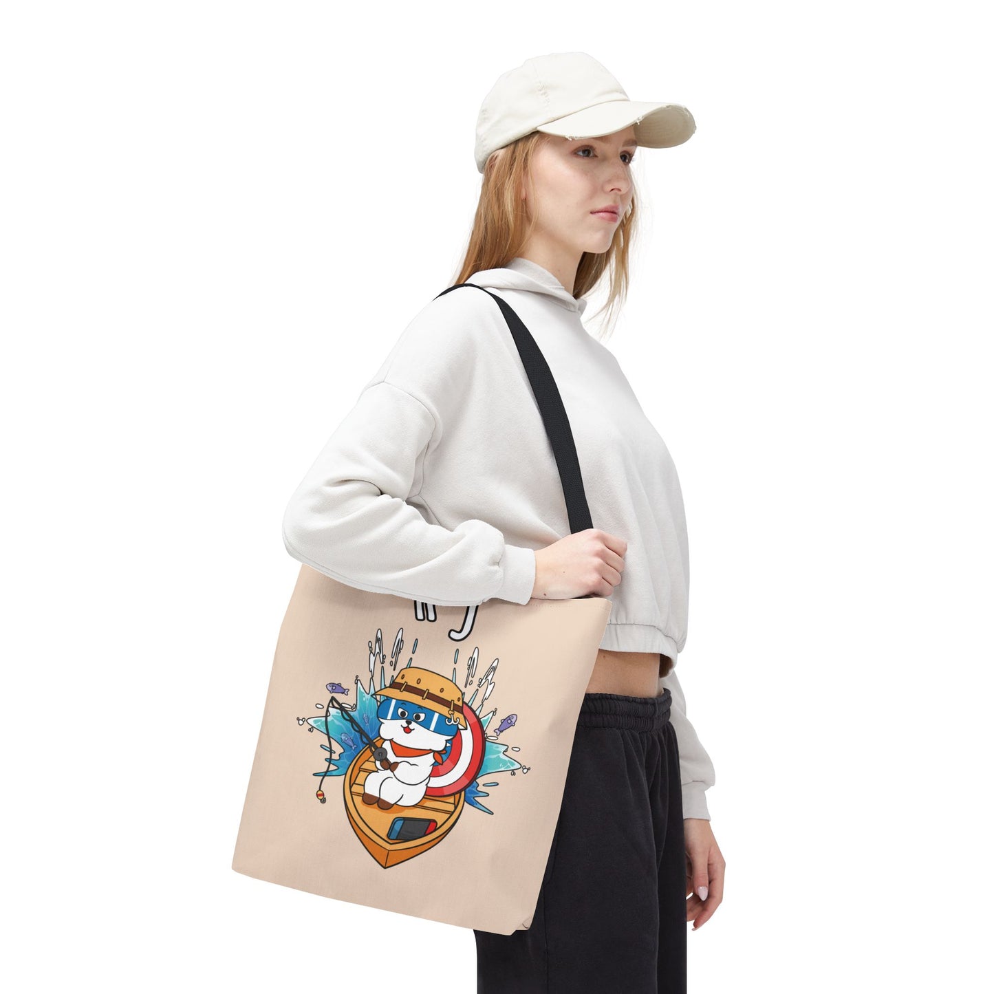 BT21 RJ Beige Tote Bag Single Design