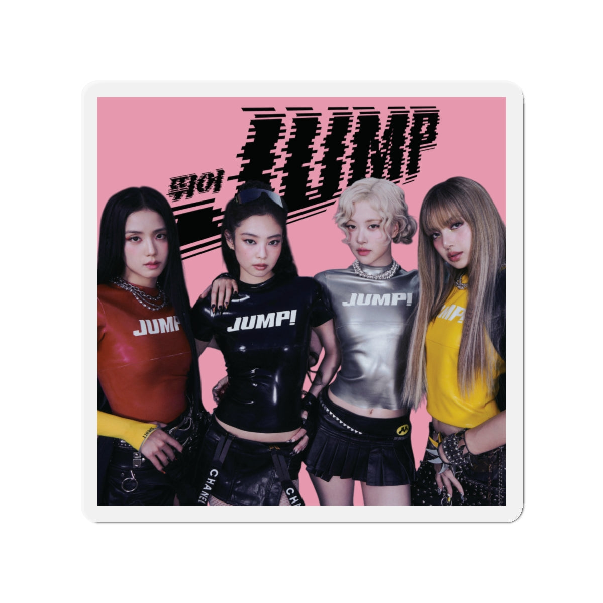 Black Pink Jump Magnet