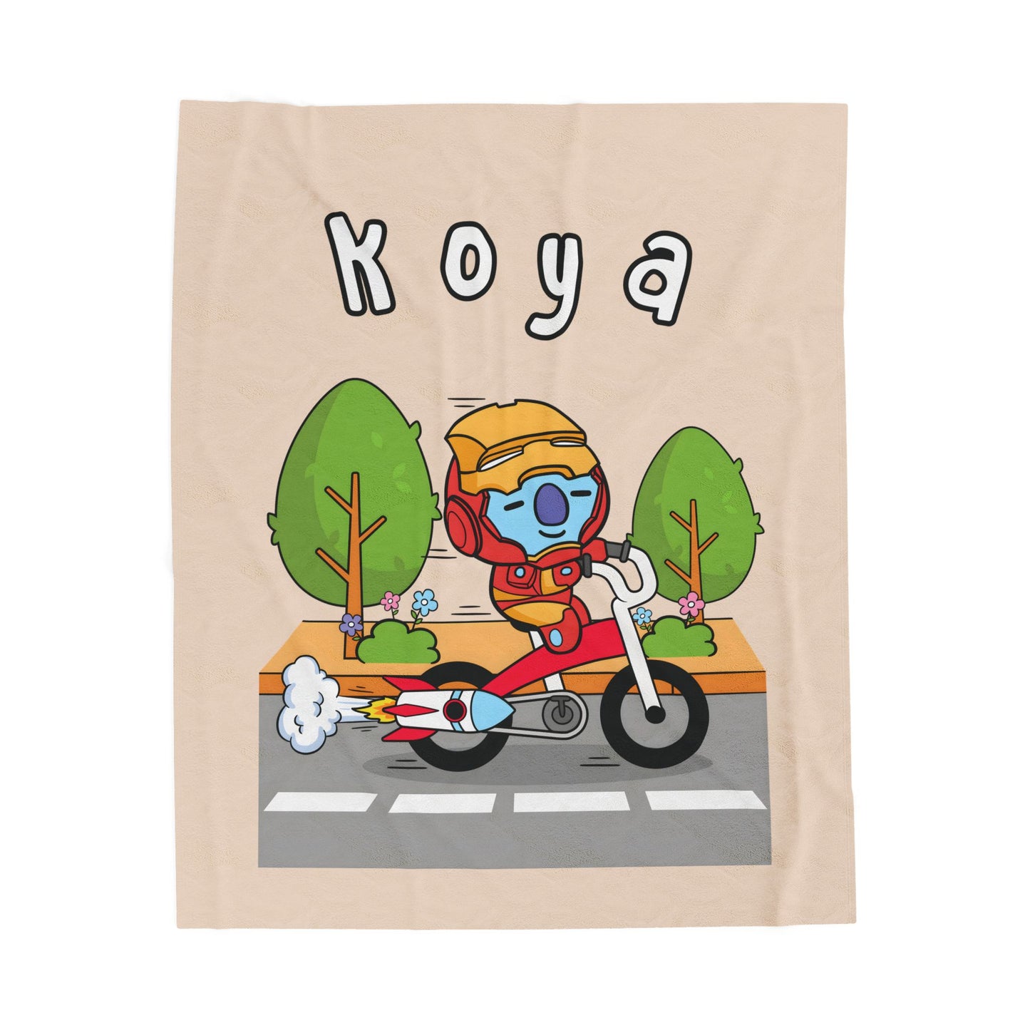 Beige Koya Blanket - BT21 Single Design