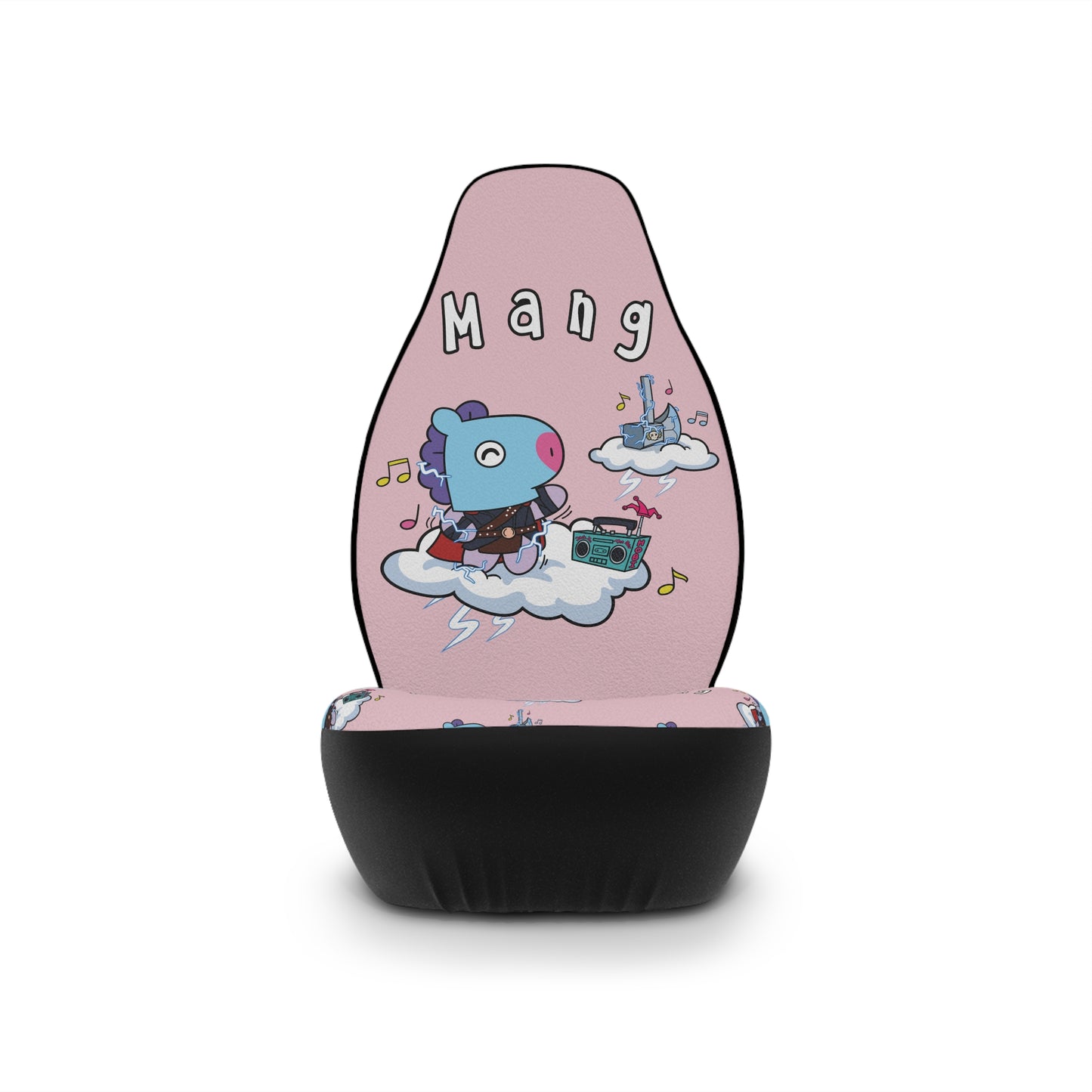 BT21 Mang Pink Car Seat Cover Single Pattern Combo Design - Identical Set of 2