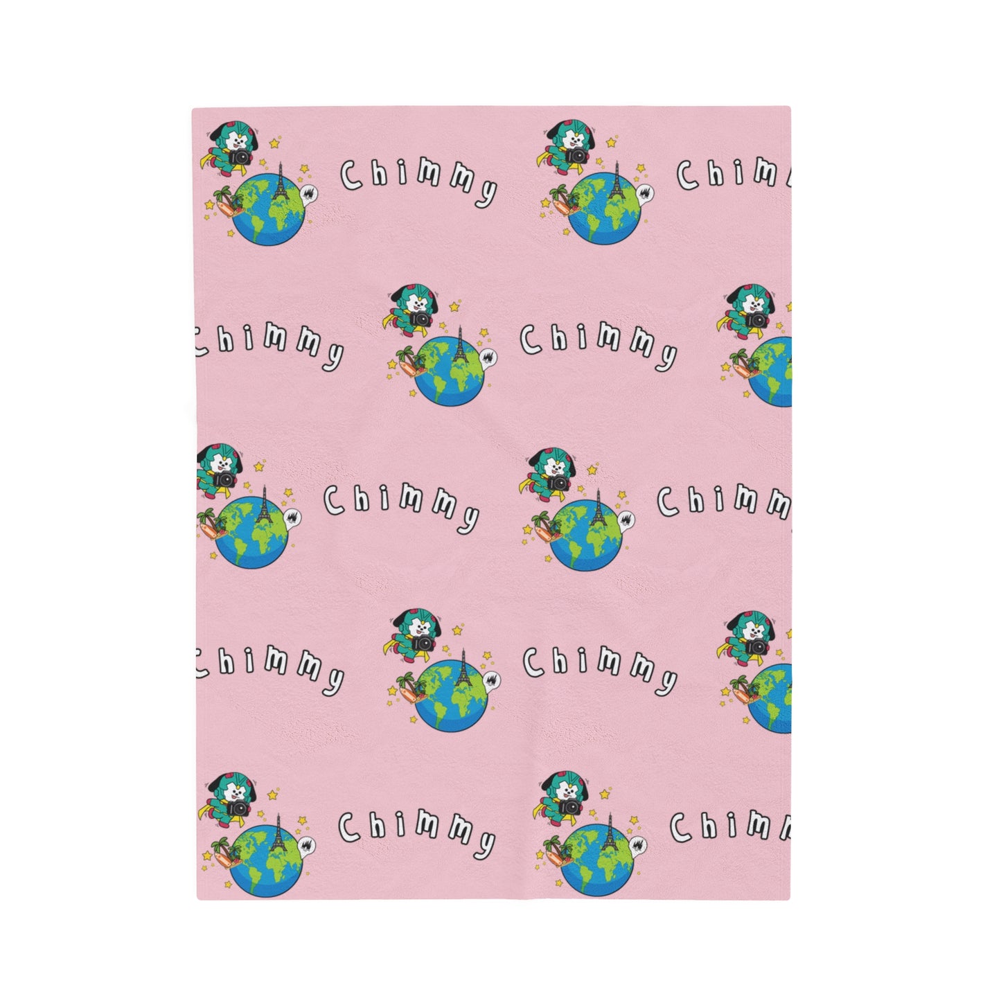 Pink Chimmy Blanket - BT21 Pattern Design