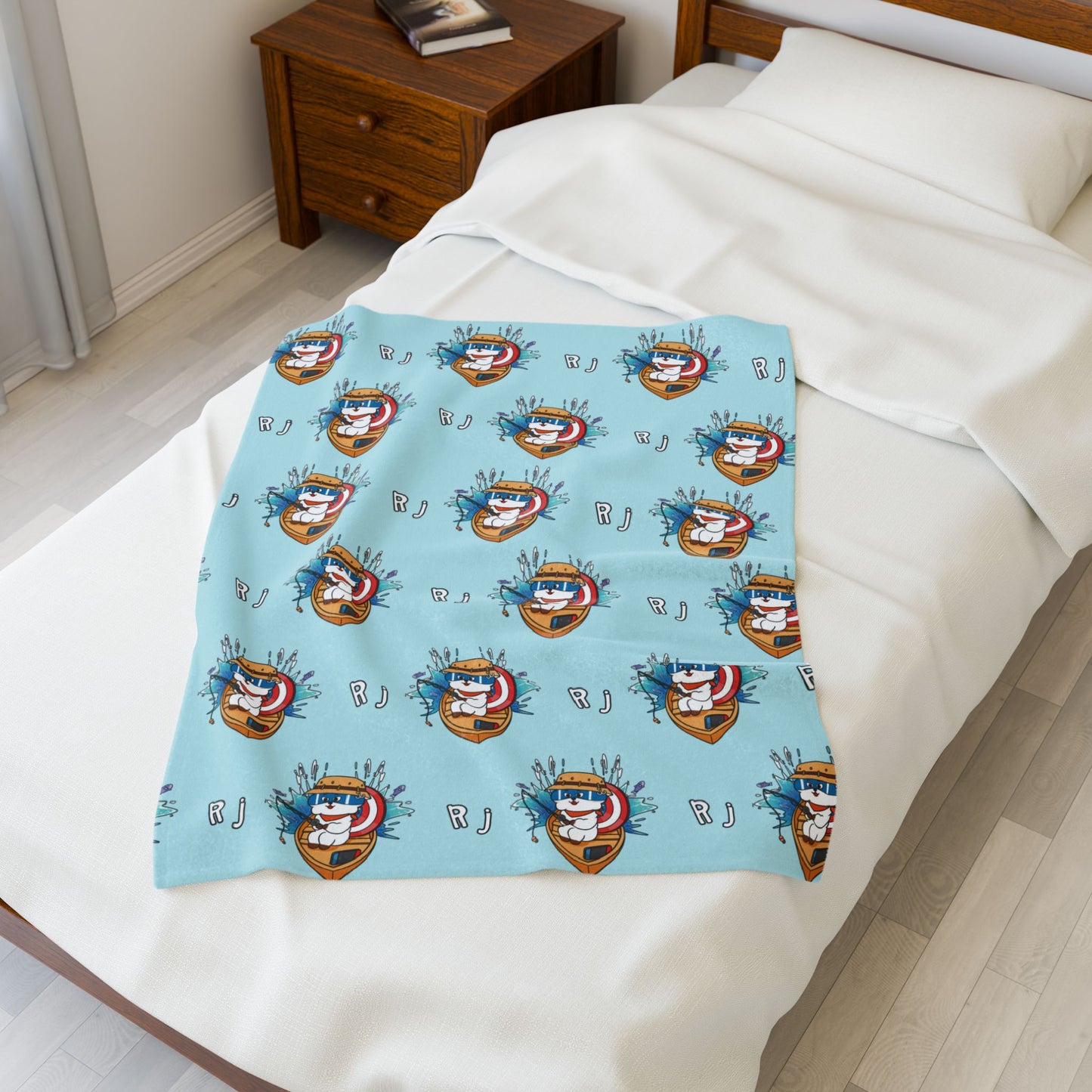 Blue RJ Blanket - BT21 Pattern Design