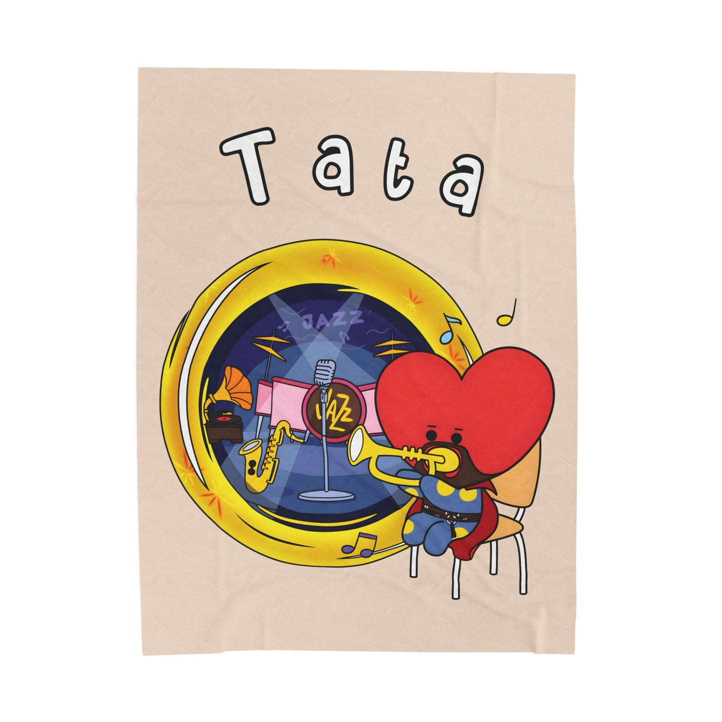 Beige Tata Blanket - BT21 Single Design