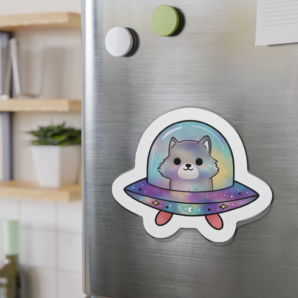 XG Alphaz Merch Wolf in Spaceship Magnet